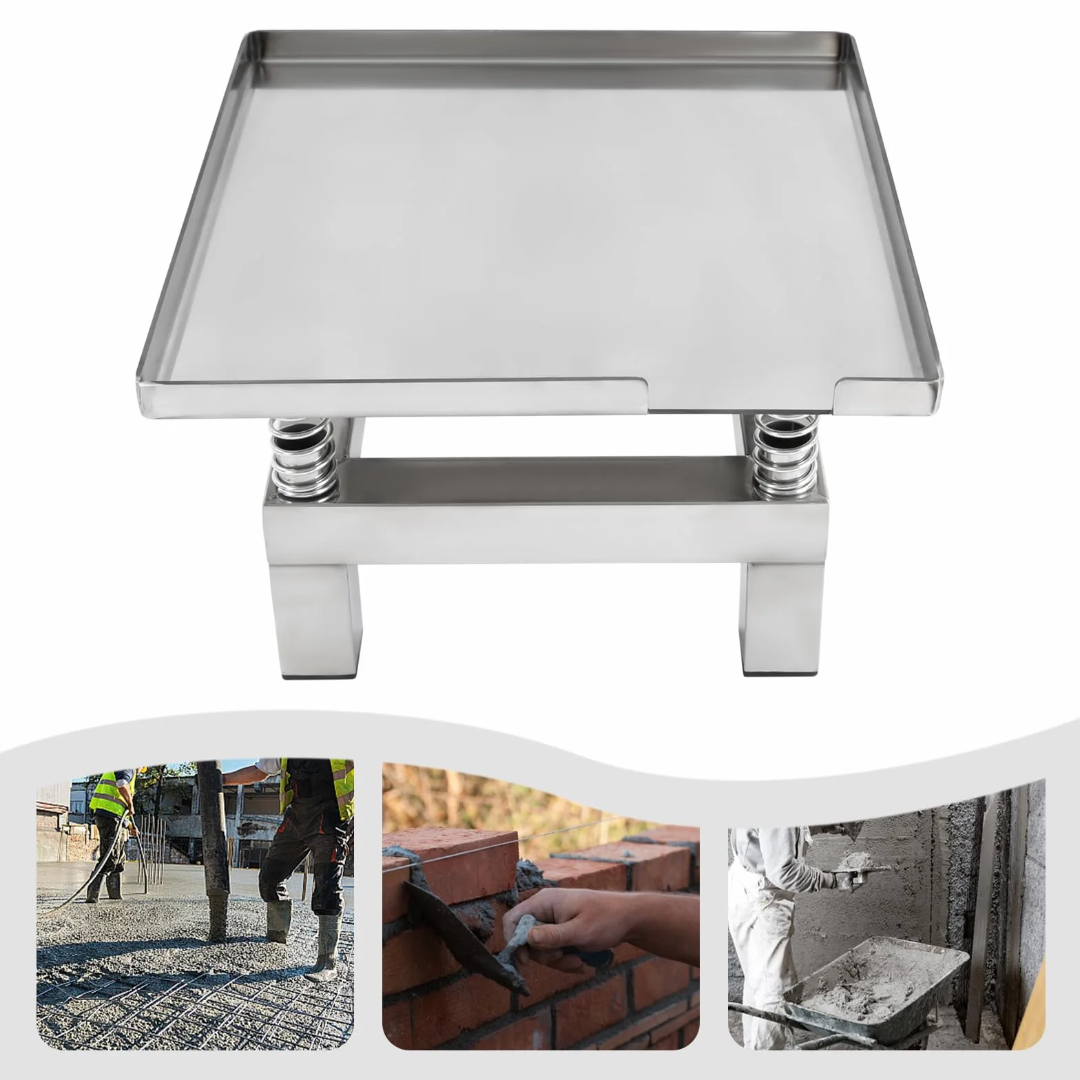 Mały beton stół wibracyjny do testowania, stal nierdzewna, mini platforma, 350 x 350 cm, 220 V, 3600 obr./min, do formowania wibracji, zwiększania wytrzymałości