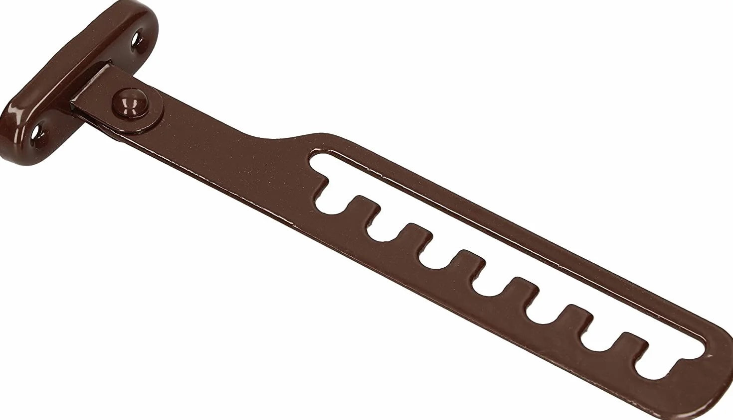 KOTARBAU® Zestaw 2 regulatorów przechyłu do okien, ochrona przed zatrzaśnięciem, rygiel okienny do regulacji otworu okiennego, stoper okienny, nożyce uchylne, kolor brązowy