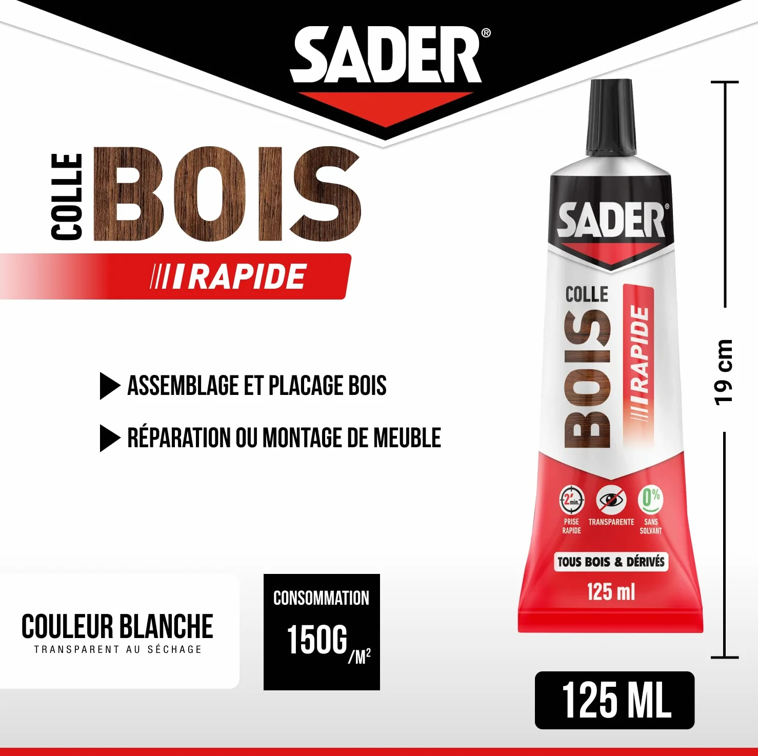 Bostik Its 041008 Quick Wood Glue Tube 125 ml