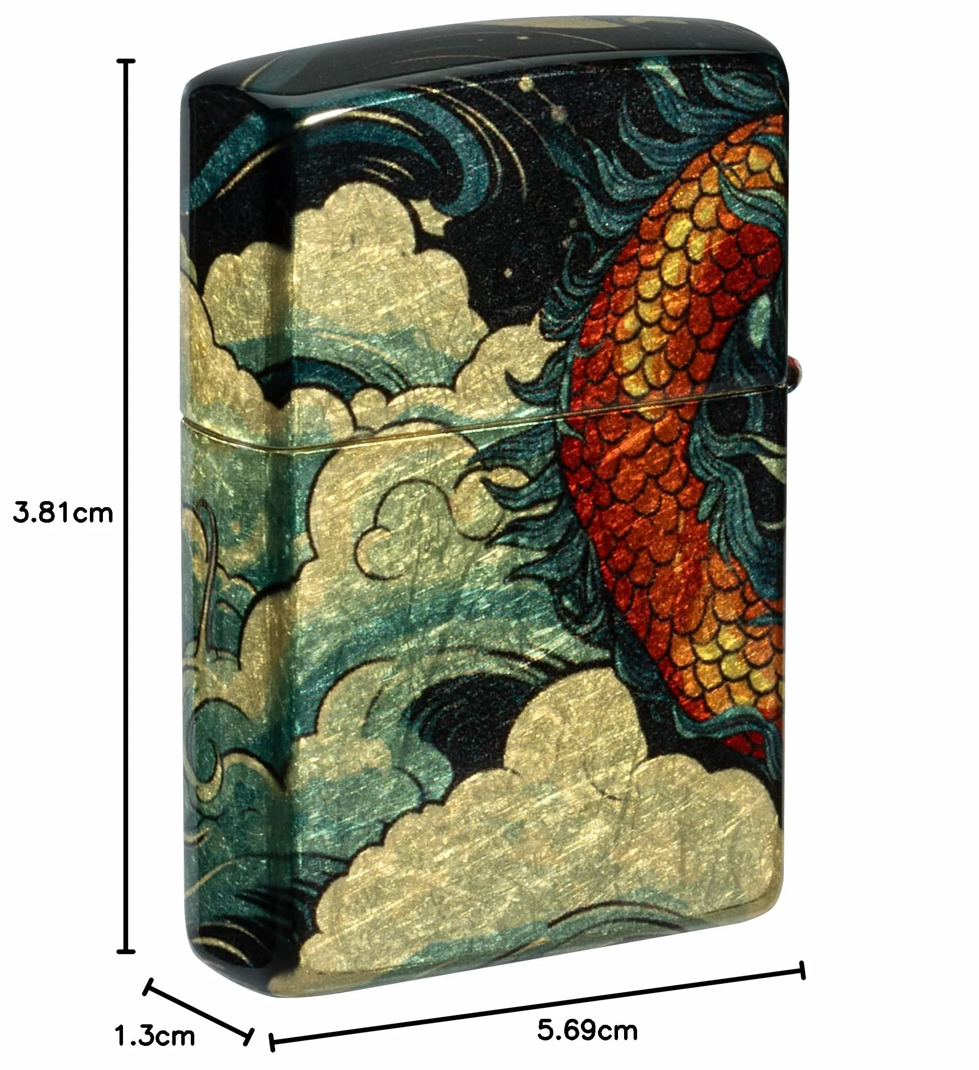 Zippo Colourful Dragon Zapalniczka Sztormowa, do Napełniania, Wielokrotnego Użytku, Wiatroodporna Konstrukcja, Pudełko na Prezent, Wykonano w USA, Kolor Postarzany Mosiądz 540°, Fuzyjne Nanoszenie