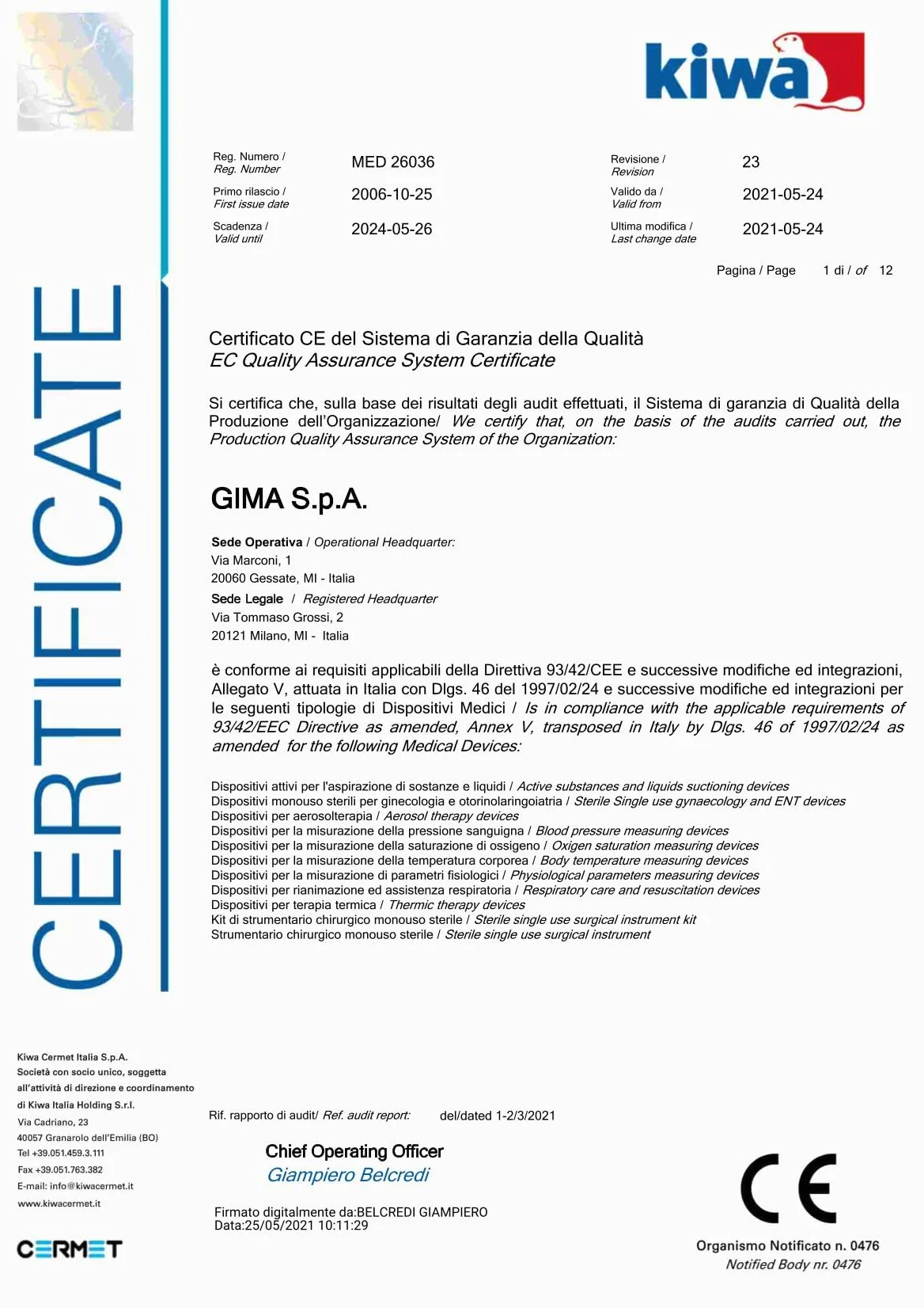 GiMa pulsoximetr OXY-4, niebieski