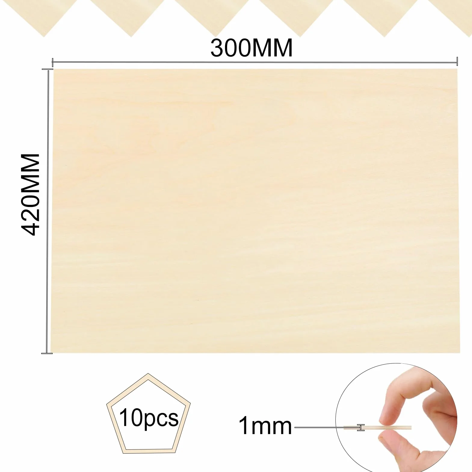 10 sztuk drewna balsowego A3, sklejka, arkusze sklejki 420 x 300 x 2 mm, surowa sklejka, drewniana deska do modelowania, sztuki i rzemiosła, malowania