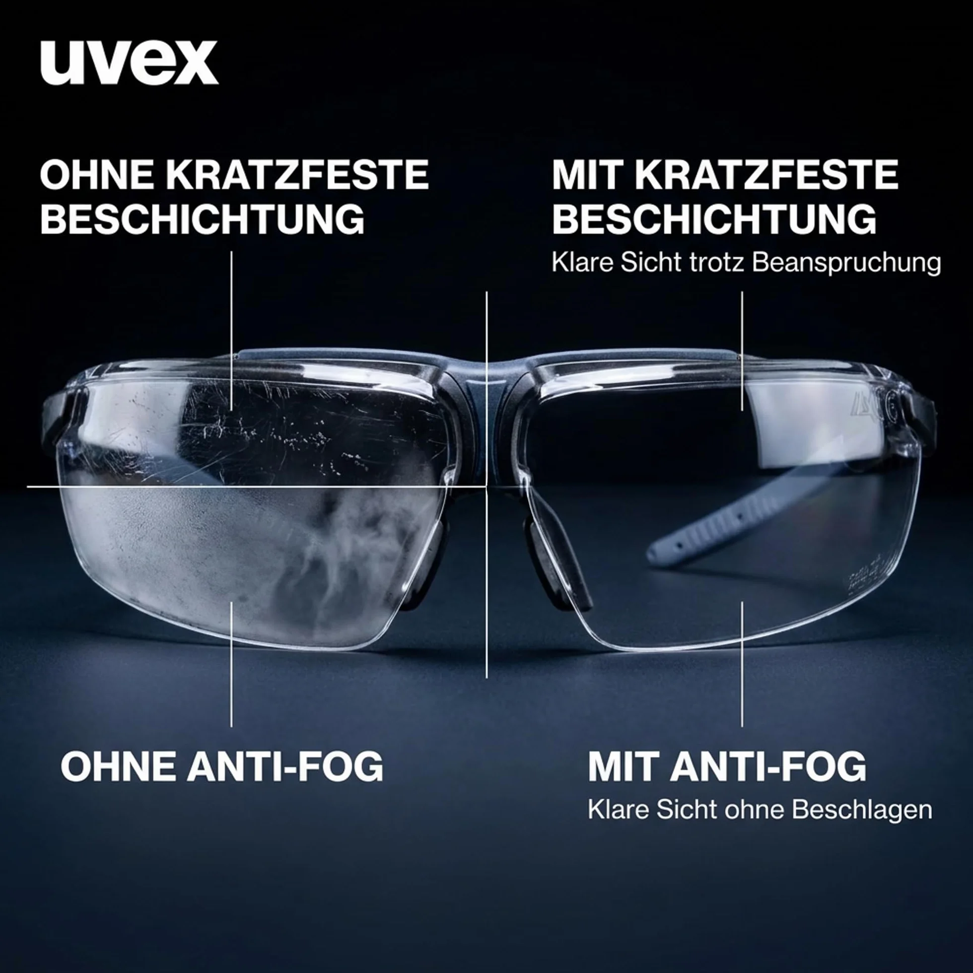 Uvex i-3 tactical zestaw okulary ochronne na polowanie odporne na uderzenia 2 wymienne szybki przyciemniane przezroczyste odporne na zaparowanie