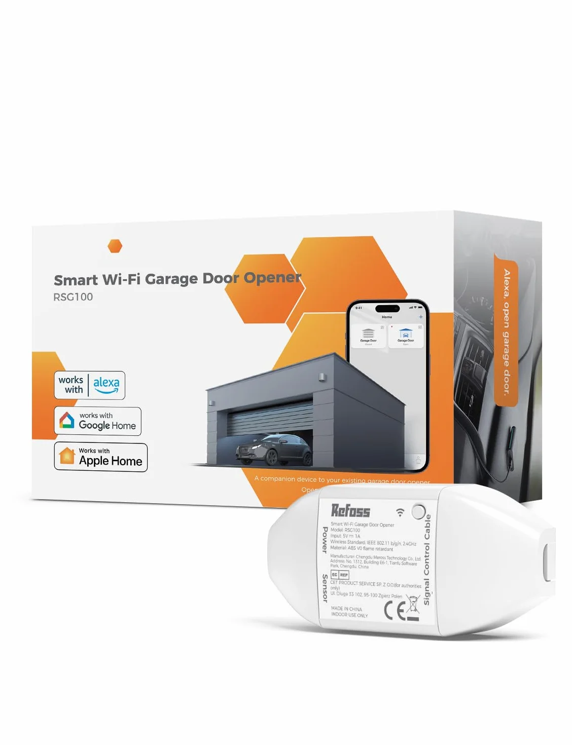 Refoss Smart Otwieracz do bram garażowych WLAN Apple HomeKit Alexa Google Home