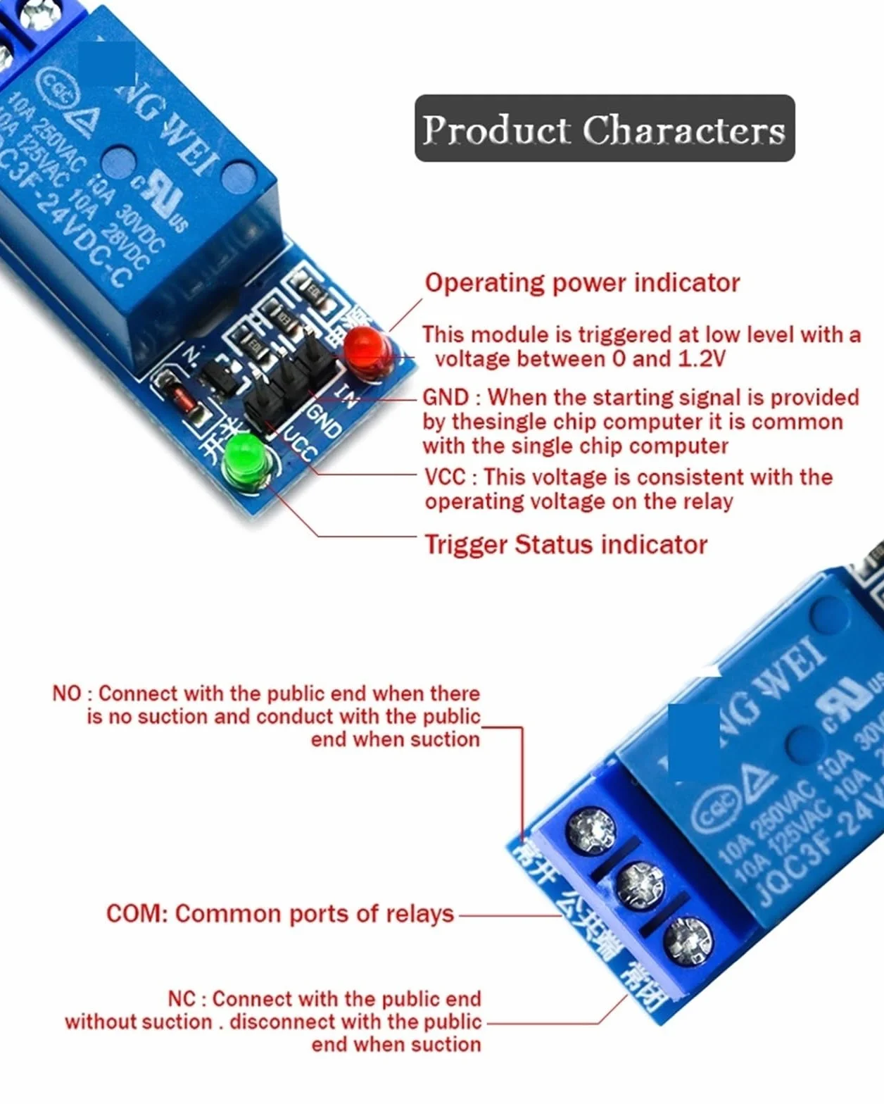 Moduł przekaźnikowy 5 V 12 V 24 V z wyjściem transoptora 1 2 4 6 8 16 Way 1 szt. (12 V, 6-drożny)