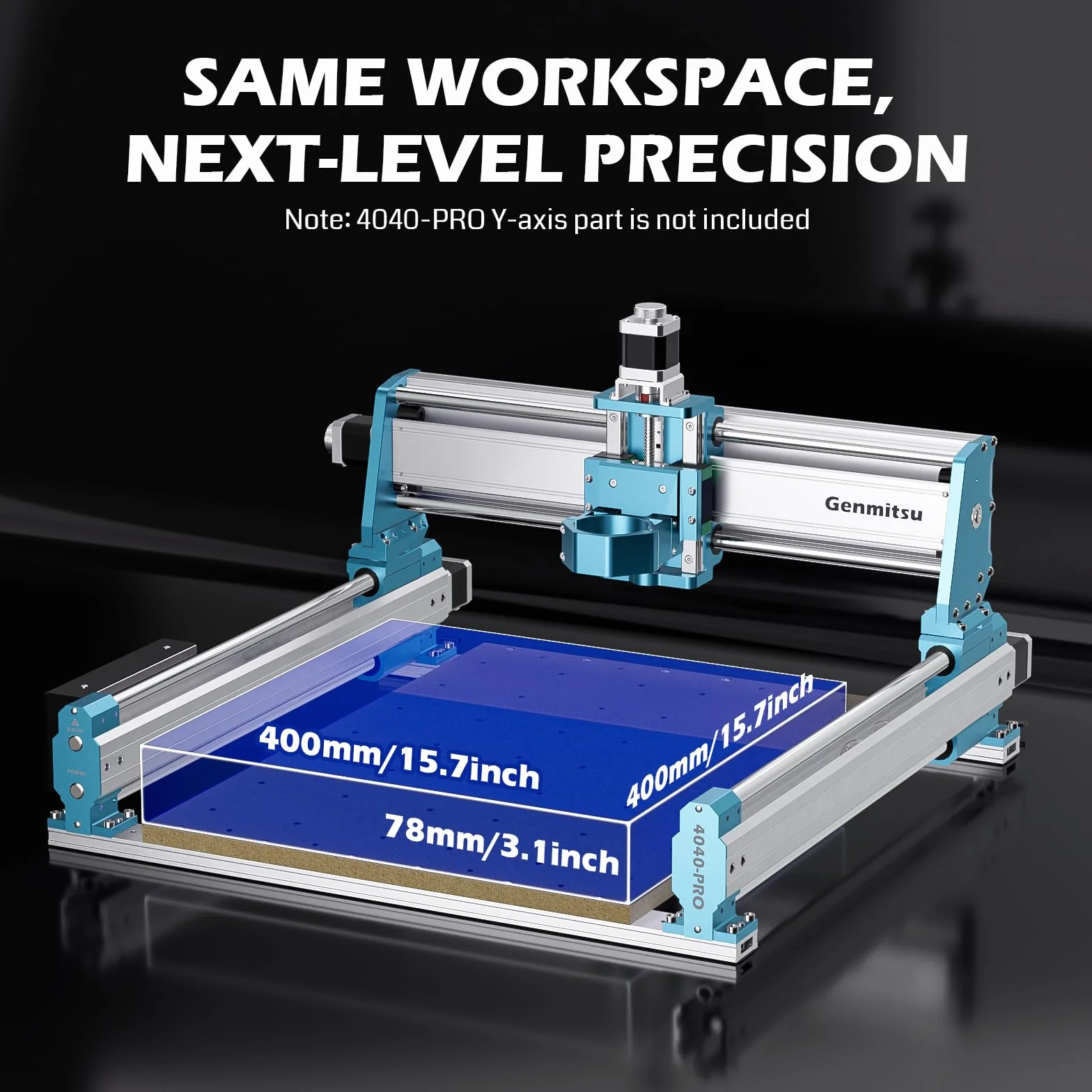 Genmitsu moduł osi CNC XZ, akcesoria do maszyny CNC 4040-PRO, z napędem szynowym liniowym, 3-osiowa maszyna do grawerowania do cięcia i frezowania metalu, drewna i akrylu, sterowanie GRBL