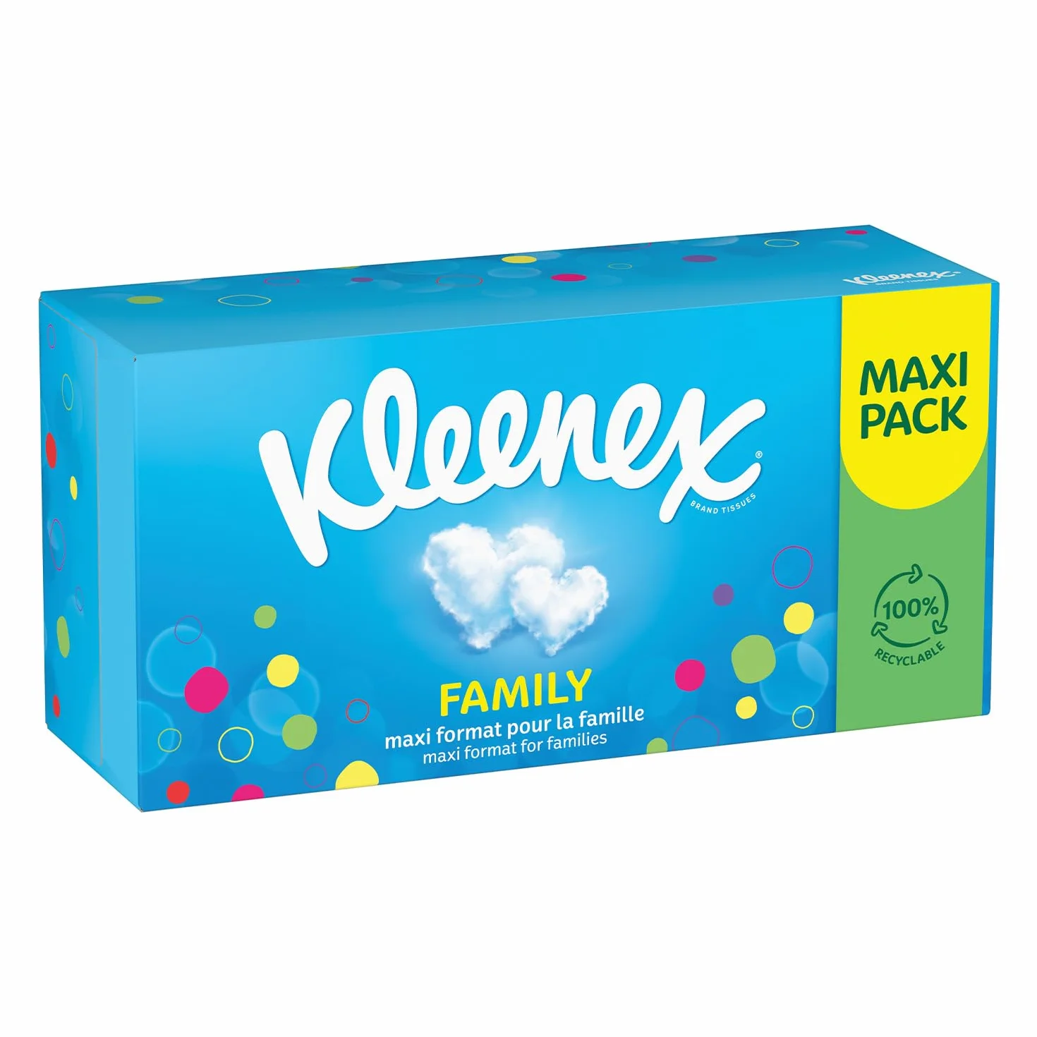 KLEENEX - Rodzinne chusteczki maxi-pack (15 pudełek po 128 chusteczek) - idealny rozmiar dla całej rodziny - Wyprodukowano we Francji