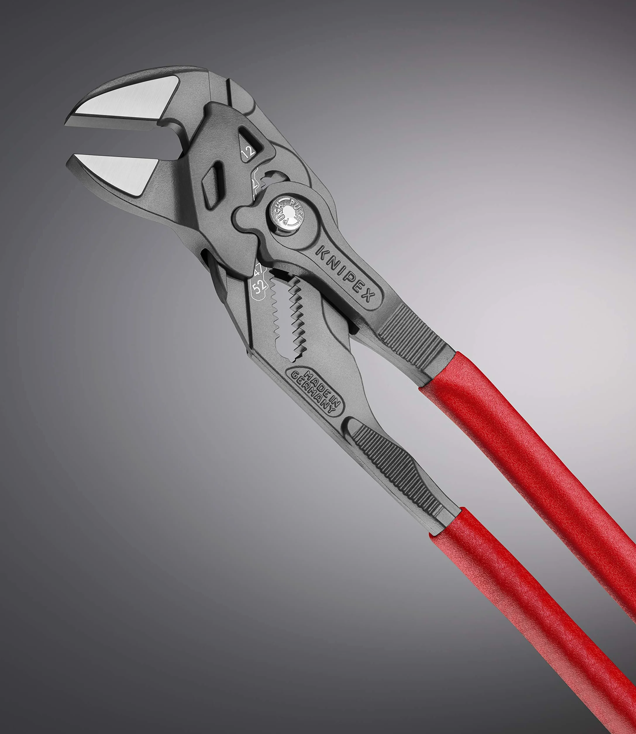 KNIPEX Szczypce-klucz szczypce i klucz w jednym narzędziu fosforanowana, szara pokryte antypoślizgowym tworzywem sztucznym 250 mm, 86 01 250