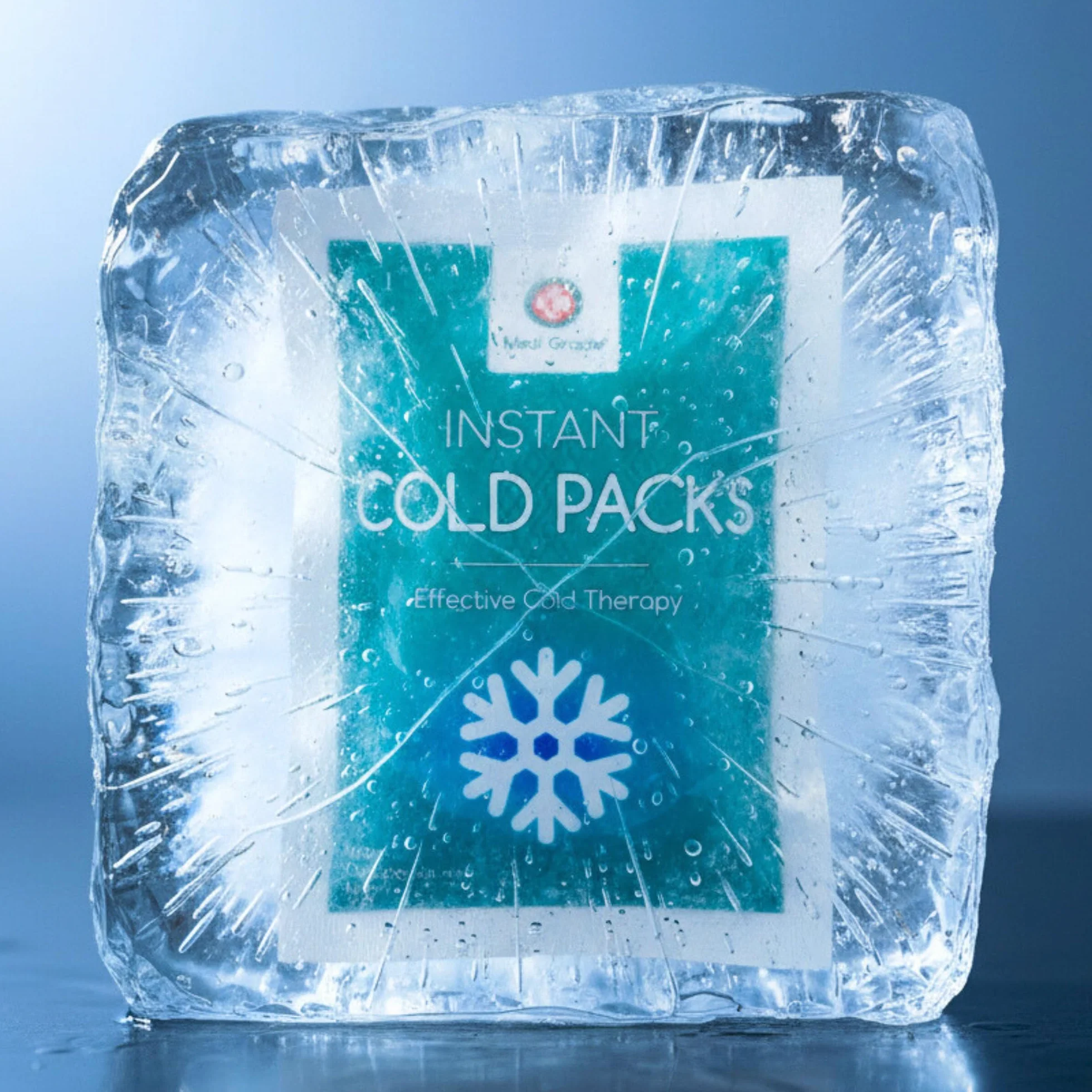 Medi Grade Instant Cold Pack 8 Sztuk 100g 11,43 cm x 15,24 cm Kompres Chłodzący Z Paskiem Stabilizującym