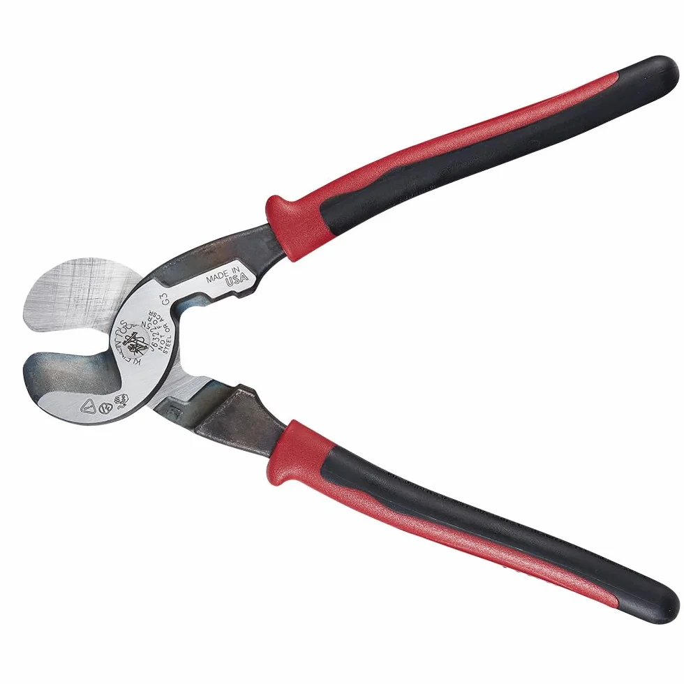 Klein Tools J63225N Journeyman Przecinak do kabli o wysokiej dźwigni i ściągacz do aluminium, miękkiej miedzi i kabli komunikacyjnych
