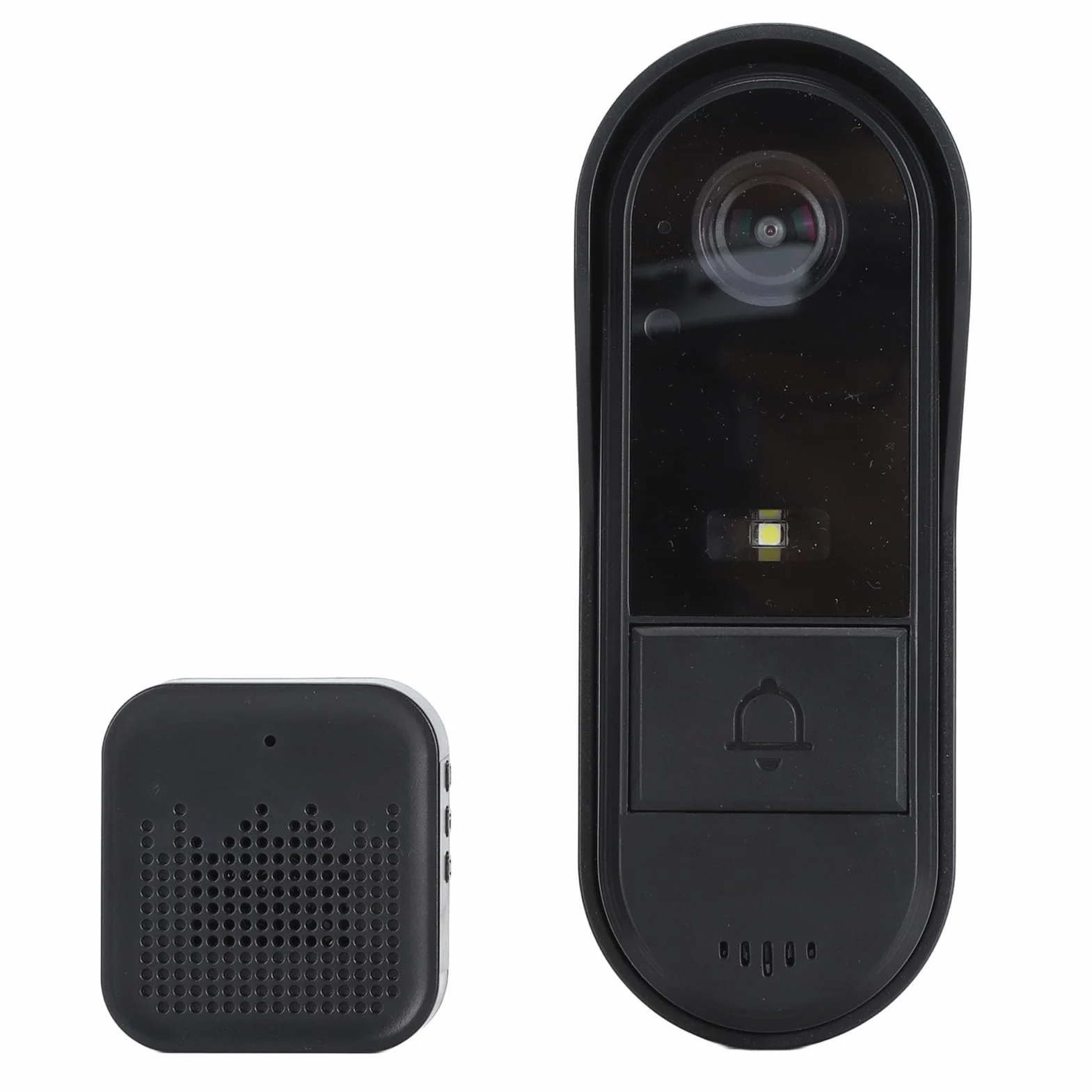 Kamera Dzwonkowa, Bezprzewodowy Inteligentny Dzwonek Wideo WiFi z kamerą HD, 2-kierunkowy Domofon Noktowizyjny, wodoodporność IP67, Wbudowana Bateria, dla Androida dla IOS