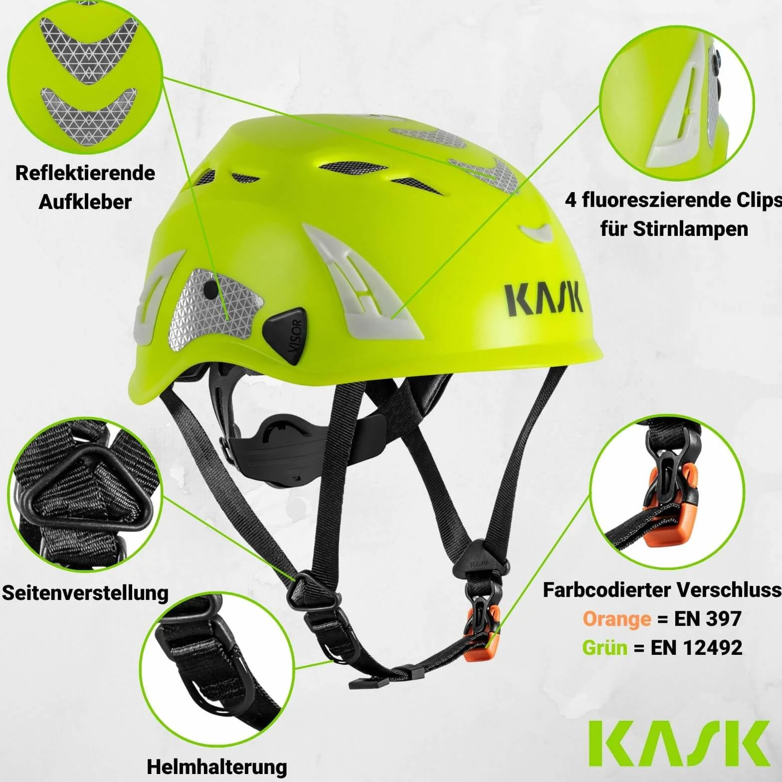 Kask Kask przemysłowy Plasma Hi Viz obwód 51-63 cm