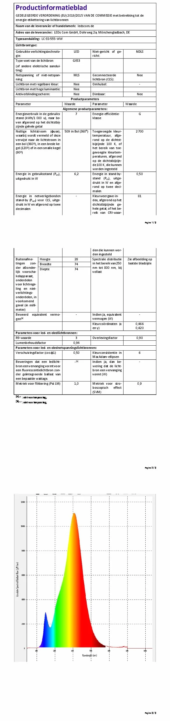 ledscom.de 4 szt. lampa sufitowa IPLY, IP44, biały mat, okrągła, z żarówką LED GX53, 509lm, ciepła biel
