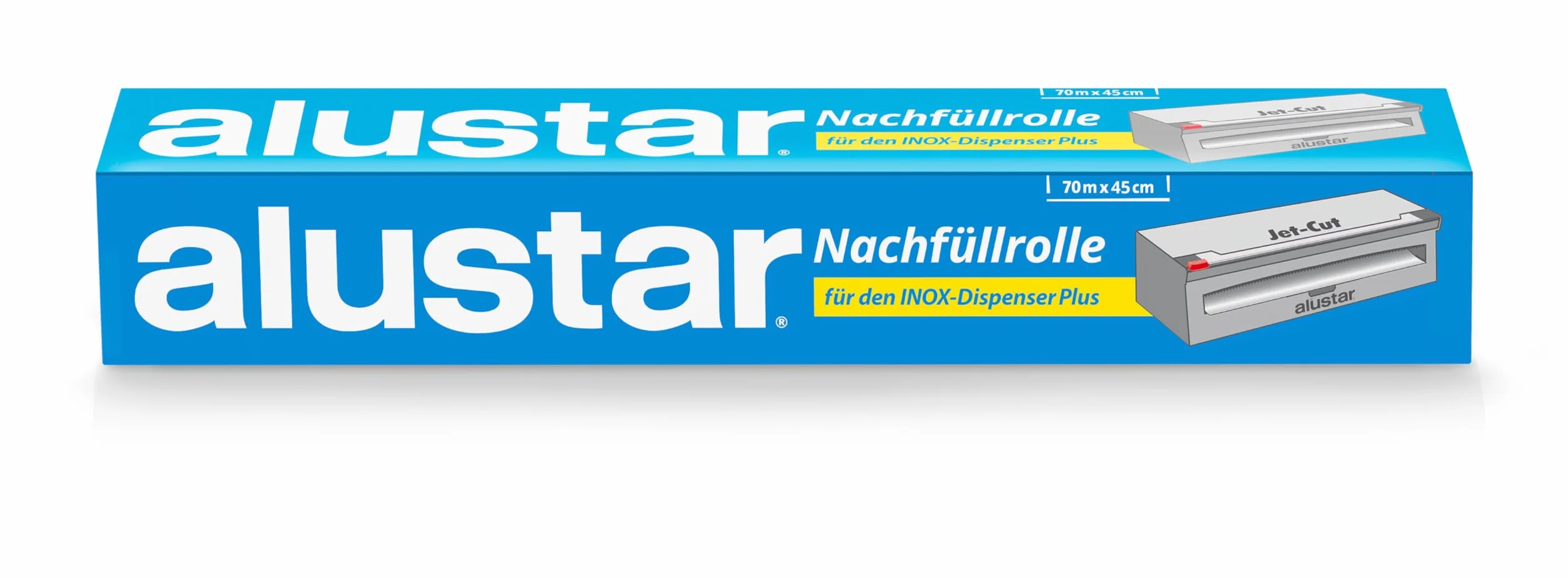 Alustar rolka uzupełniająca do dozownika ze stali nierdzewnej, gastronomia 45 cm x 70 m, ekstra mocna folia aluminiowa, 1 sztuka
