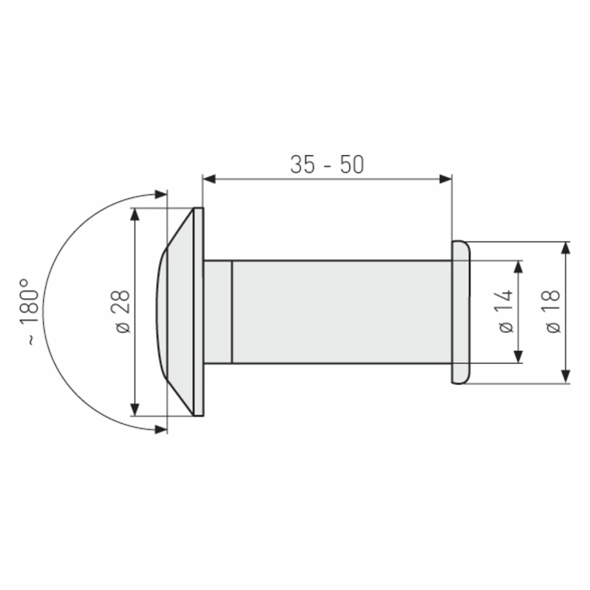 ABUS wizjer 2200 z osłoną, złoty, 04524