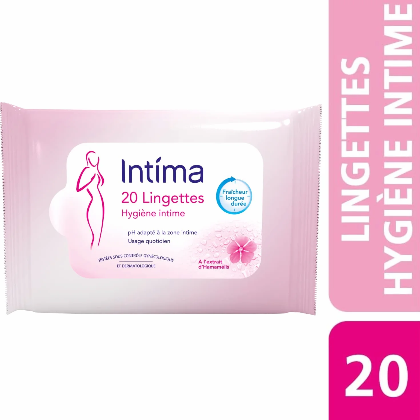 Intima - 20 chusteczek do higieny intymnej - Długotrwała miękkość i świeżość