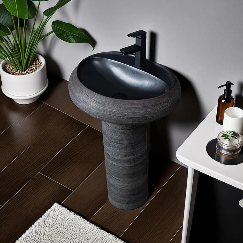 Ceramiczna Umywalka Łazienkowa Nablatowa, Umywalka Nablatowa, Umywalka Zewnętrzna Na Postumencie, Zintegrowana Umywalka Stojąca Do Domowej Toaletki, Stylowy I Funkcjonalny Design