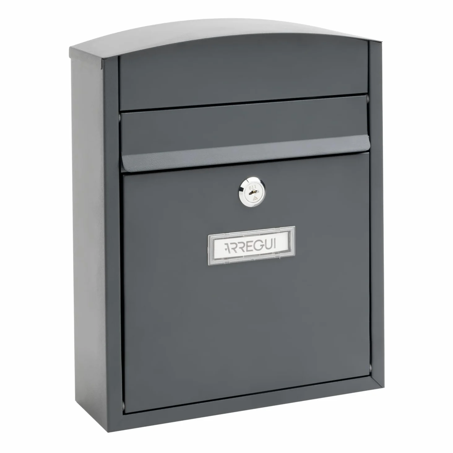 ARREGUI Compact E5735 stalowa skrzynka na listy na zewnątrz rozmiar S (poczta DIN A5) | mała ścienna skrzynka na listy | pojedyncza skrzynka pocztowa | ochrona przed deszczem | łatwa instalacja |