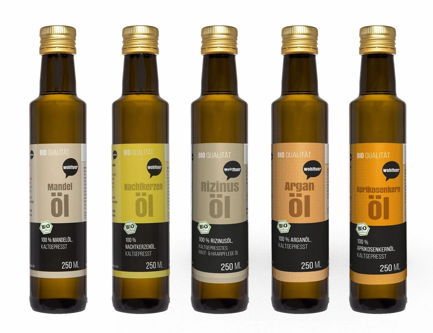 Wohltuer Bio olejek z wiesiołka 2 x 250 ml – natywnie tłoczony i w 100% czysty – czysty naturalny (łącznie 500 ml)