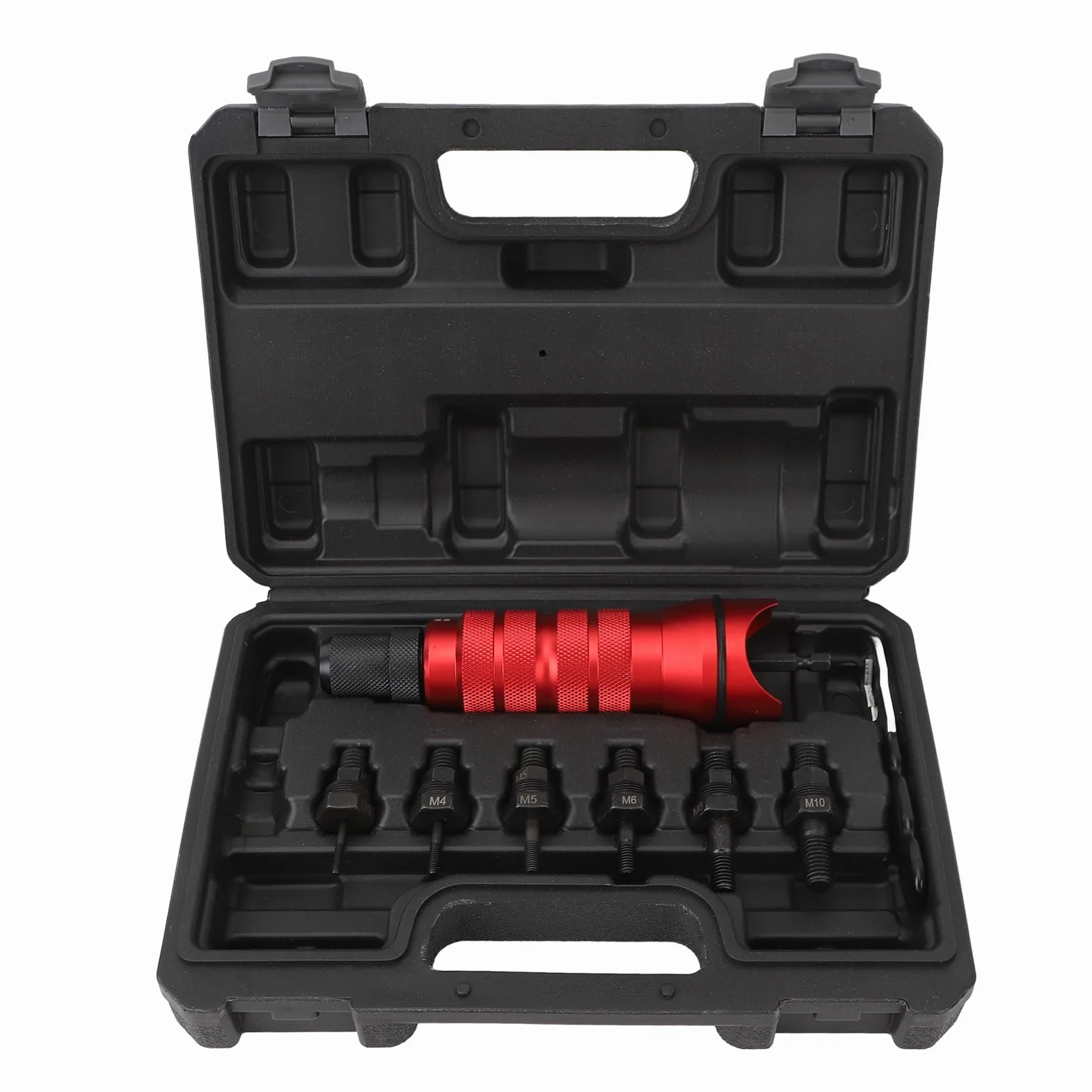 Zestaw adaptera do elektrycznej wiertarki nitowej Przenośny Mocny z 6 wymiennymi głowicami Bezprzewodowy pistolet do nitowania Adapter do instalacji Konserwacja Budynek Winda