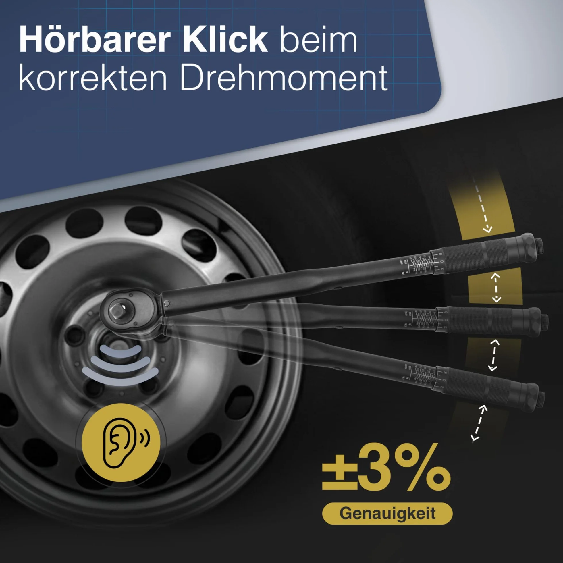 cartrend Klucz dynamometryczny do samochodu, zakres regulacji do 210 Nm, napęd 1/2" (12,7 mm) czworokątny, hartowany, chromowany i polerowany materiał, z antypoślizgowym uchwytem