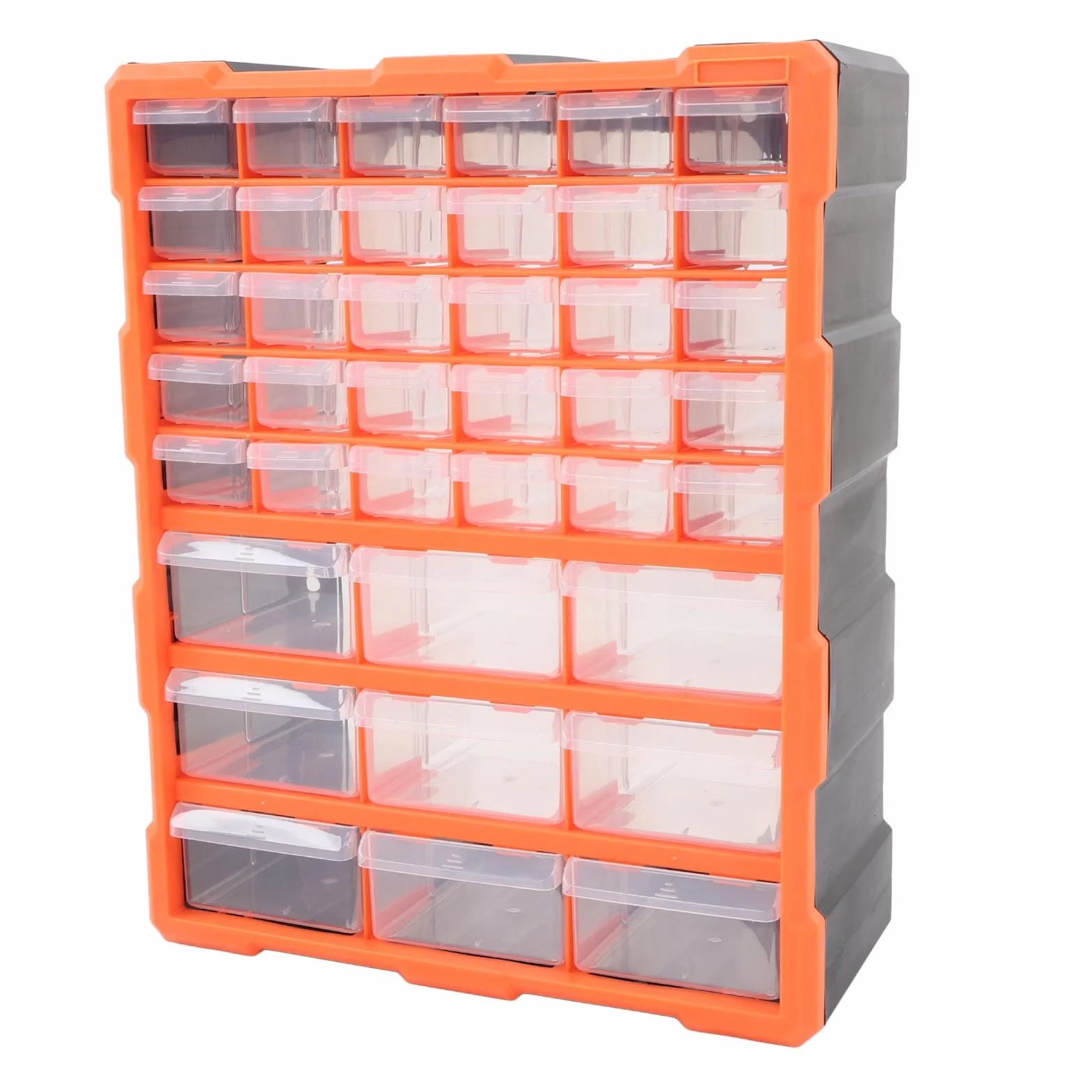 Cocoarm 39 Szufladowy Organizer Plastikowa Szafka do Przechowywania Sprzętu 385 X 465 X 160 Mm, Szuflada do Montażu na ścianie Organizator Przechowywania Sprzętu z Przezroczystymi Szufladami Warsztatu