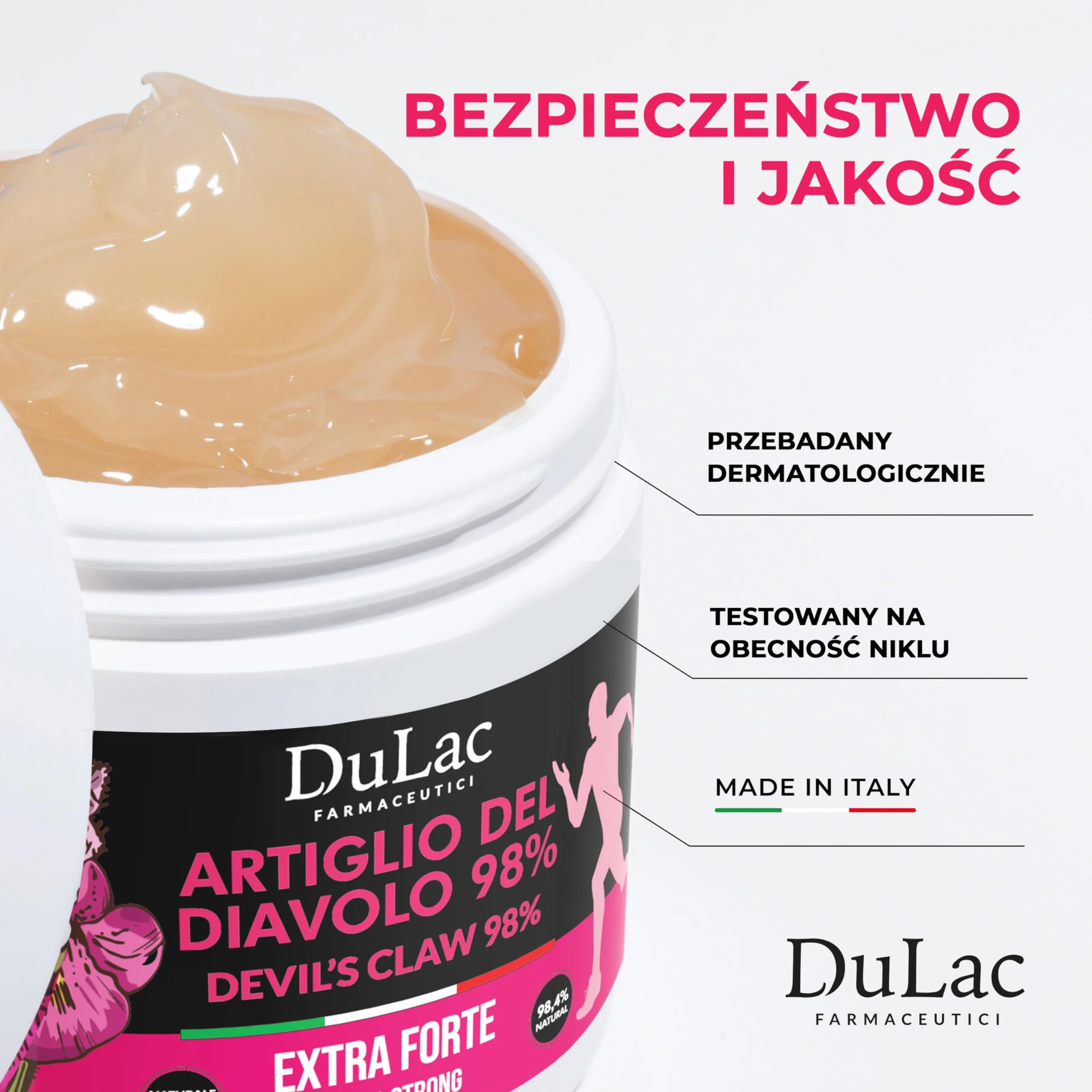 Dulàc Devil's Claw Gel Extra Strong 98% 500 ml do masażu stawów i mięśni