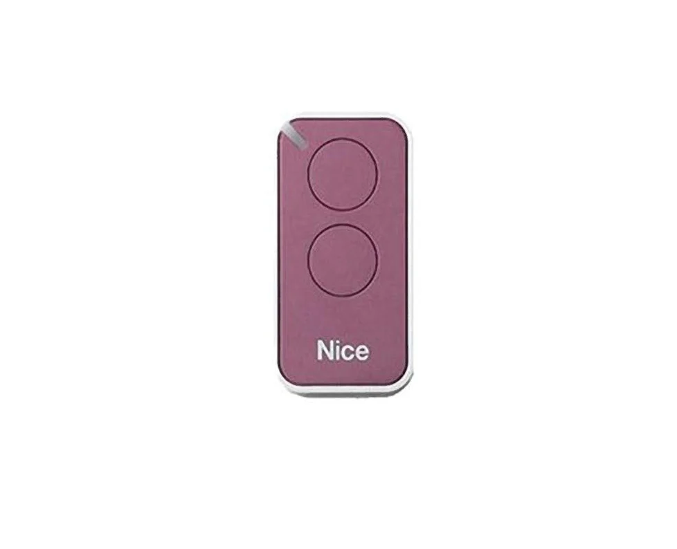 NICE INTI2L fioletowy 2-kanałowy pilot zdalnego sterowania, 433,92 MHz Rolling Code, kompatybilny z nadajnikami FLOR-S, ONE, FLORE, INTI.