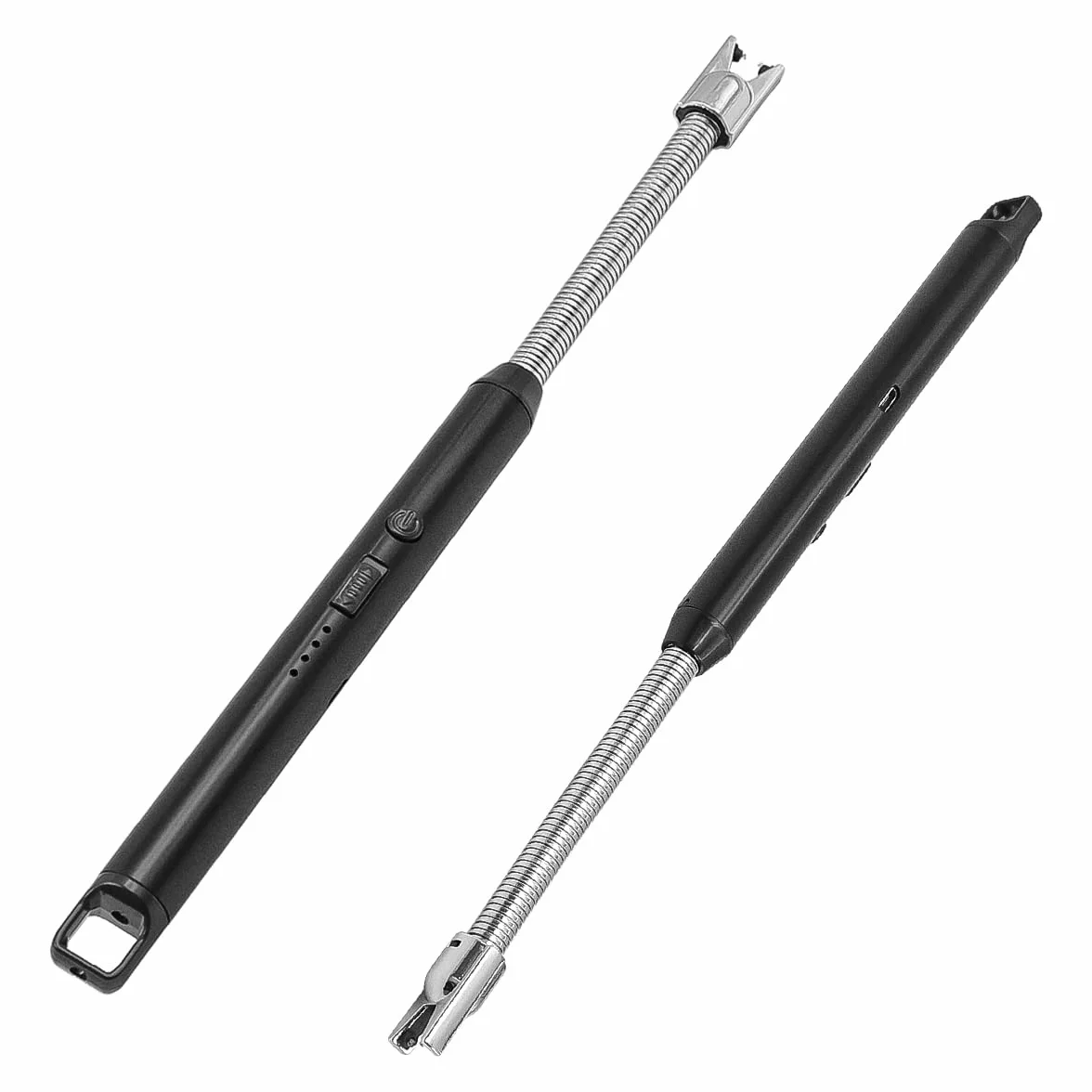 USB Zapalniczka łukowa,zapalniczka elektryczna, wiatroodporna bezpłomieniowa zapalniczka elektroniczna z wyświetlaczem baterii LED Długa elastyczna szyjka do świec, kemping, grill