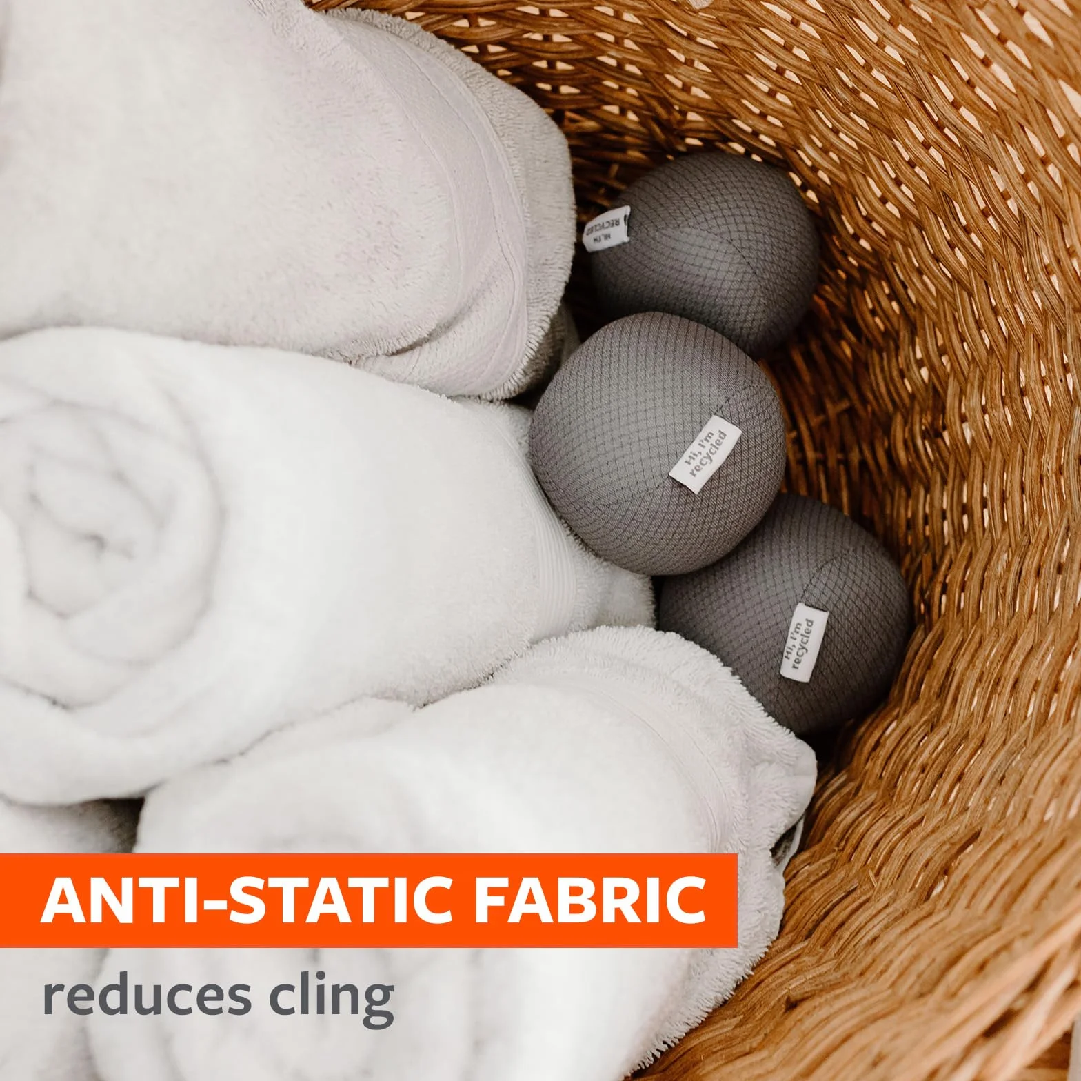 Full Circle Loads of Fun Anti-Static Dryer Balls Grey, Zestaw 3, One Size