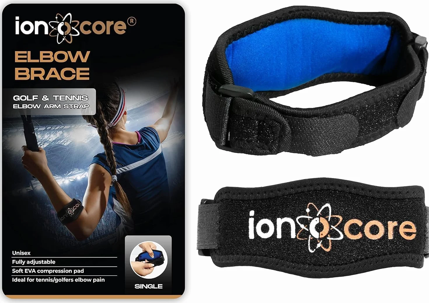 Tennis Elbow Support Strap - Wsparcie dla golfistów - Szybkie zwalczanie bólu i regeneracja