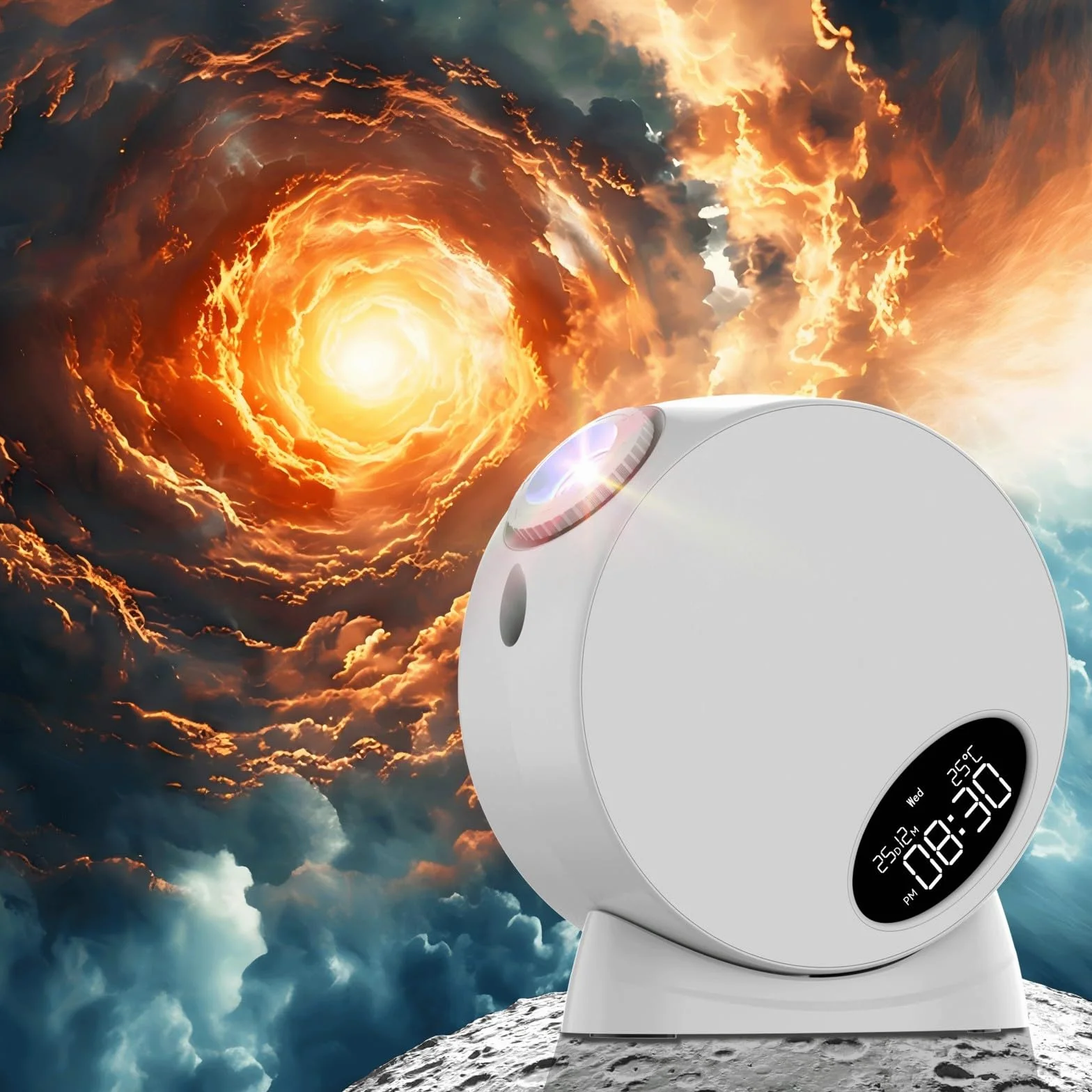 MERTTURM Projektor galaktyki, projektor planetarium lampa nocna gwiazdowa na sufit, meteorami i automatycznym timerem dla sypialni dzieci, prezent na urodziny i Boże Narodzenie (Biały)