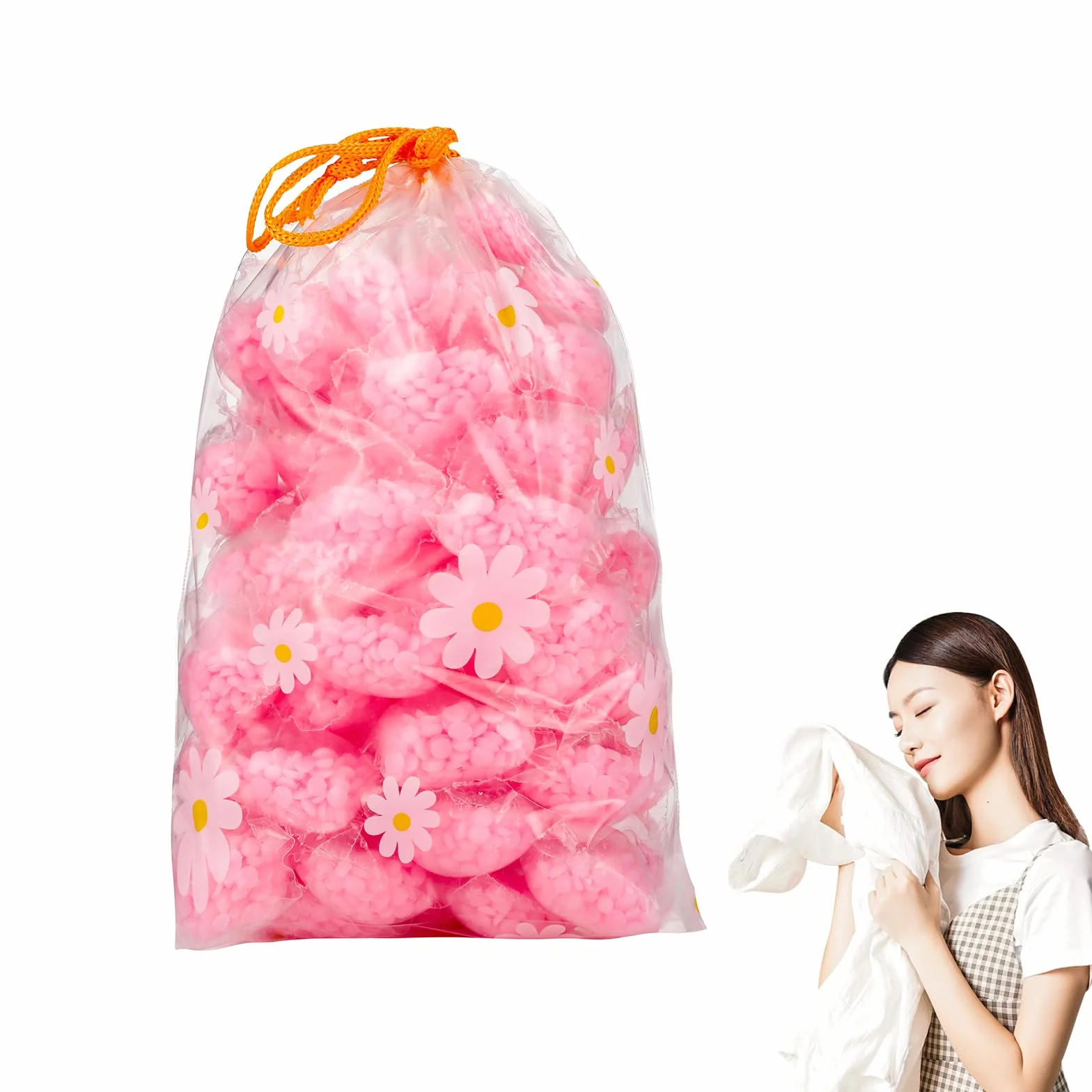 Perły zapachowe do prania, 50 x 3 g, do płukania tkanin o długotrwałym zapachu, ochrona świeżości, neutralizują zapachy i pielęgnują tekstylium – delikatna formuła dla wszystkich