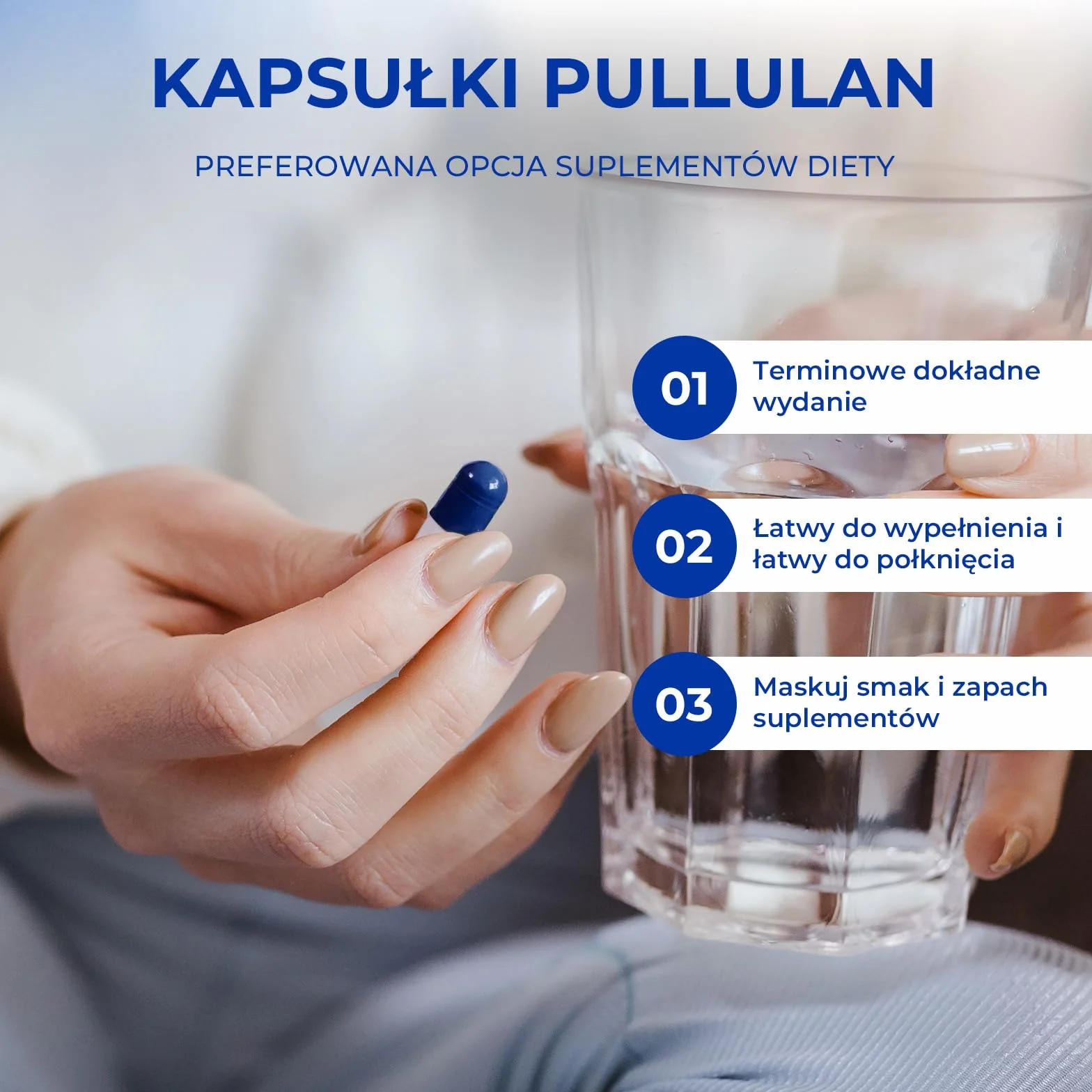 Puste kapsułki wegańskie rozmiar 1 przezroczyste 100 sztuk