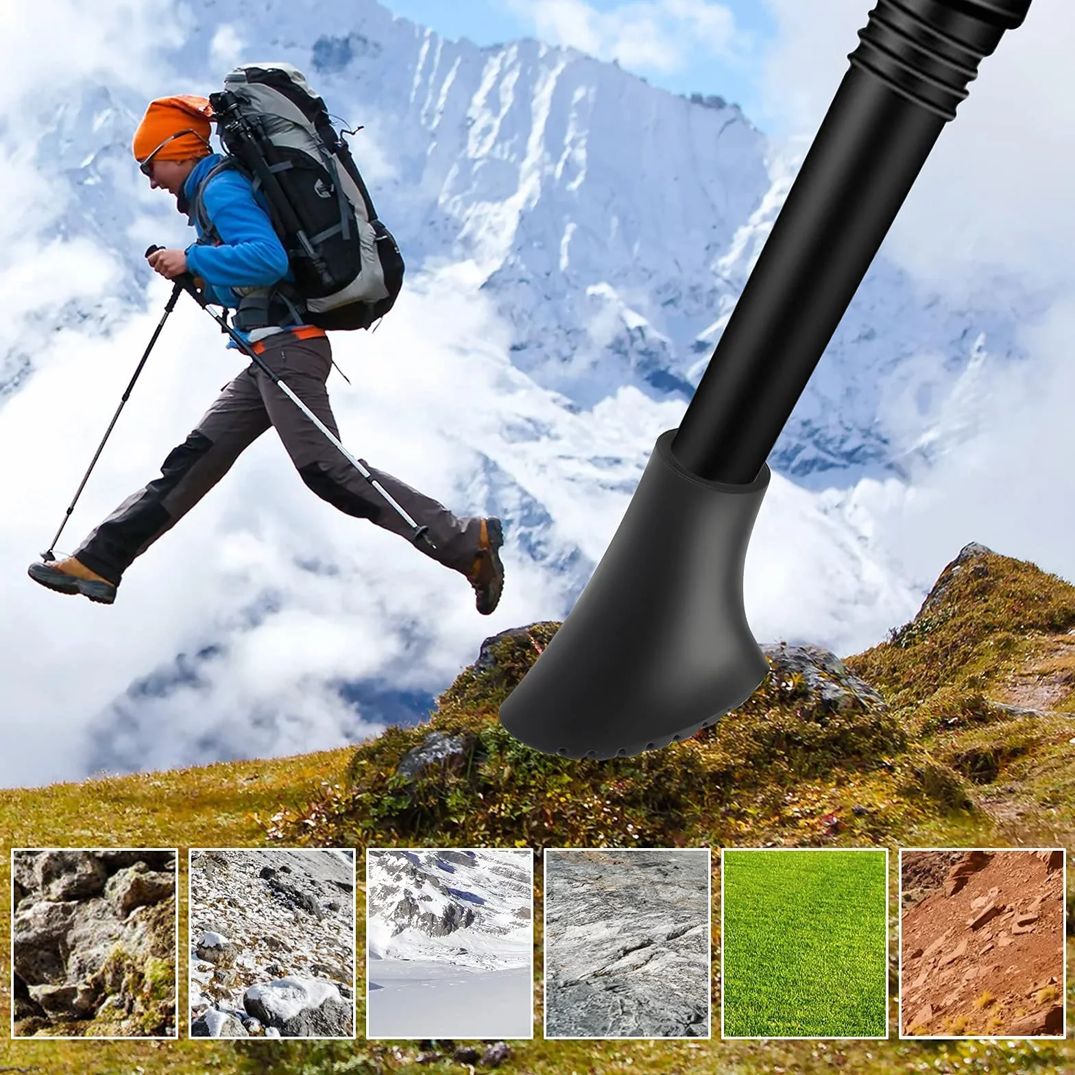 VABNEER 12 sztuk ochraniaczy końcówek kijków trekkingowych i nordic walkingowych, 10 mm