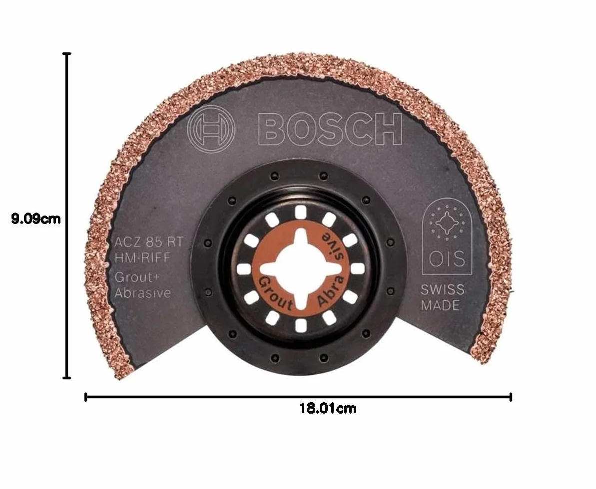 Bosch Professional Brzeszczot segmentowy Carbide-RIFF ACZ 85 RT3 (do cięciu ceramiki, porcelany i gresu, Ø 85 mm, akcesoria narzędzie wielofunkcyjne)