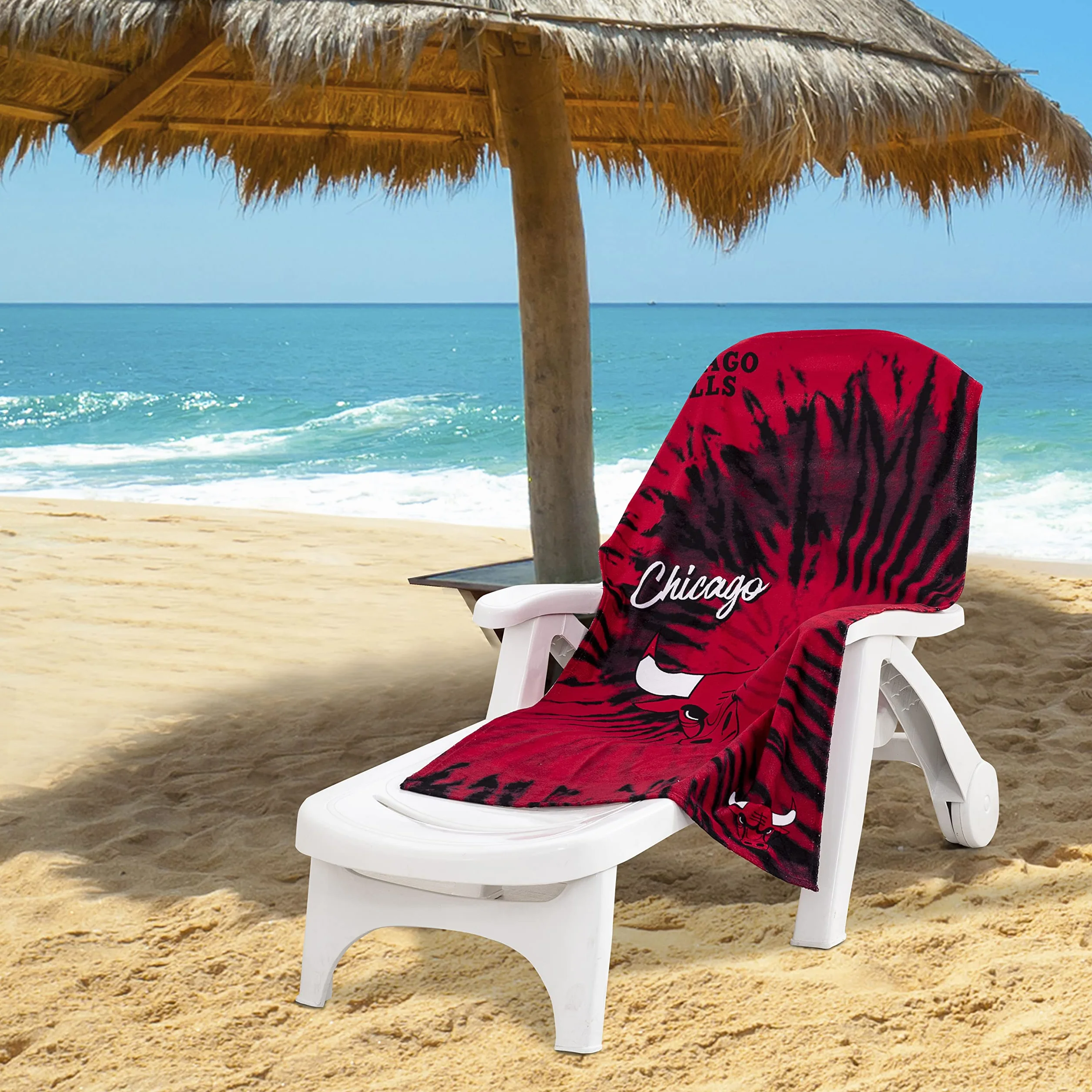Northwest NBA Chicago Bulls Unisex - ręcznik plażowy dla dorosłych, 76 cm x 152 cm, psychodeliczny