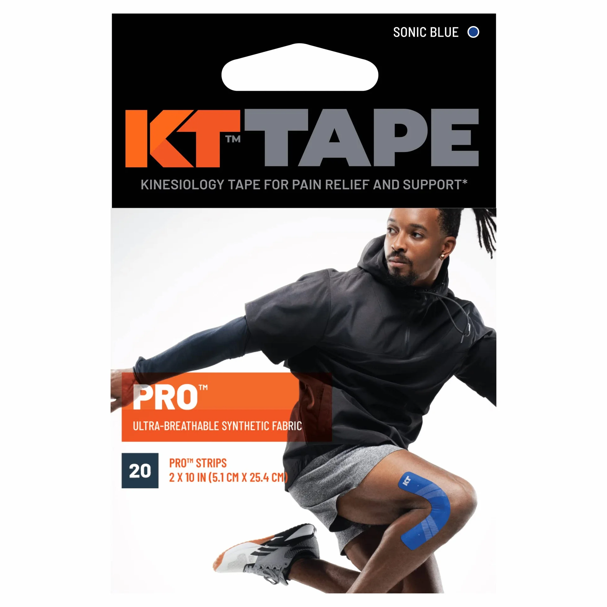 KT Tape Pro taśma kinezjologiczna Sonic Blue 20 pasków 25,4 cm