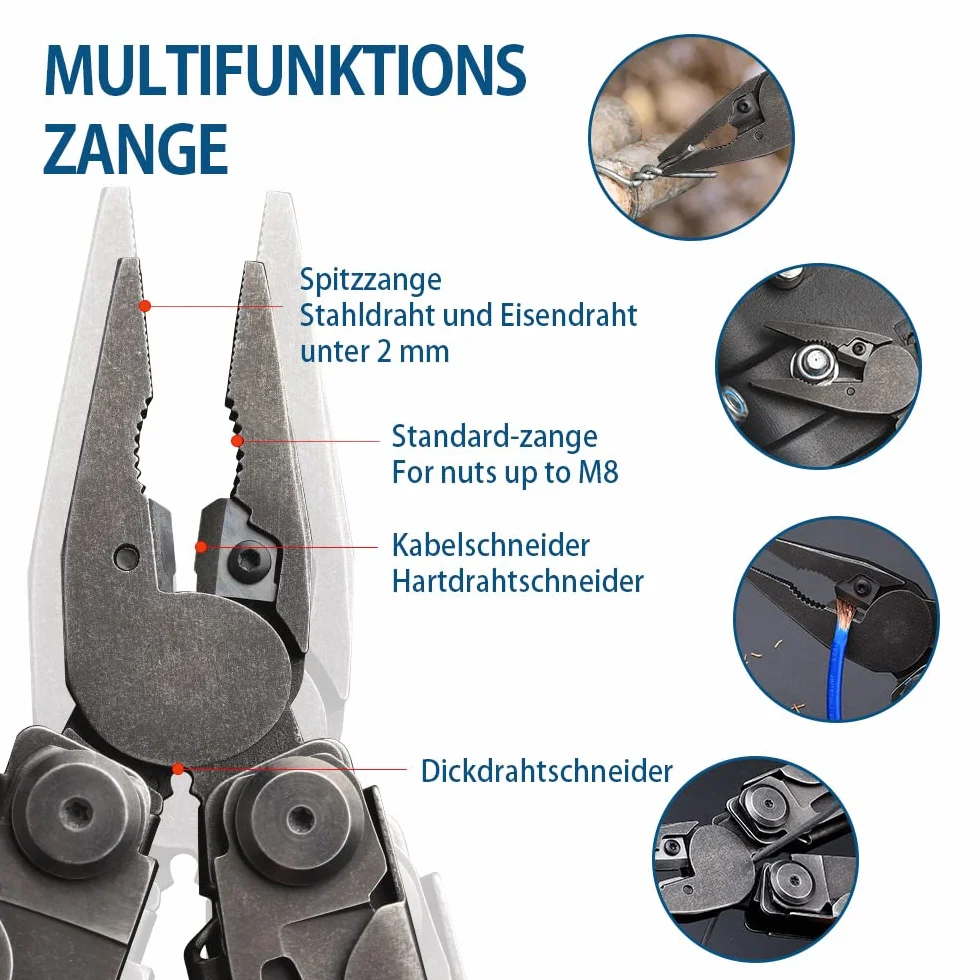 NexTool Flagship Pro narzędzie wielofunkcyjne 16 w 1, składane szczypce ze stali nierdzewnej, nóż kieszonkowy z otwieraczem do butelek/puszek, nożyczkami, nożem i piłą, na kemping, do naprawy, jako