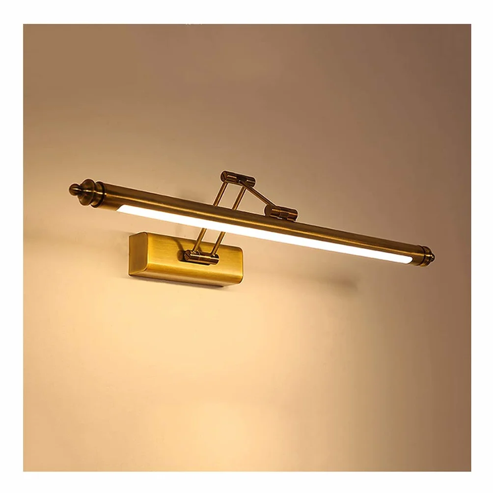 Ludo Kąpieli Lampy Led Luprzednie Światło Prosta Łazienka Korytarz Kinkiet Europejski Lulampa Gabinetowa Lampa Do Makijażu Regulacja Teleskopowa Oświetlenie Ścienne/White Light-80Cm/16W