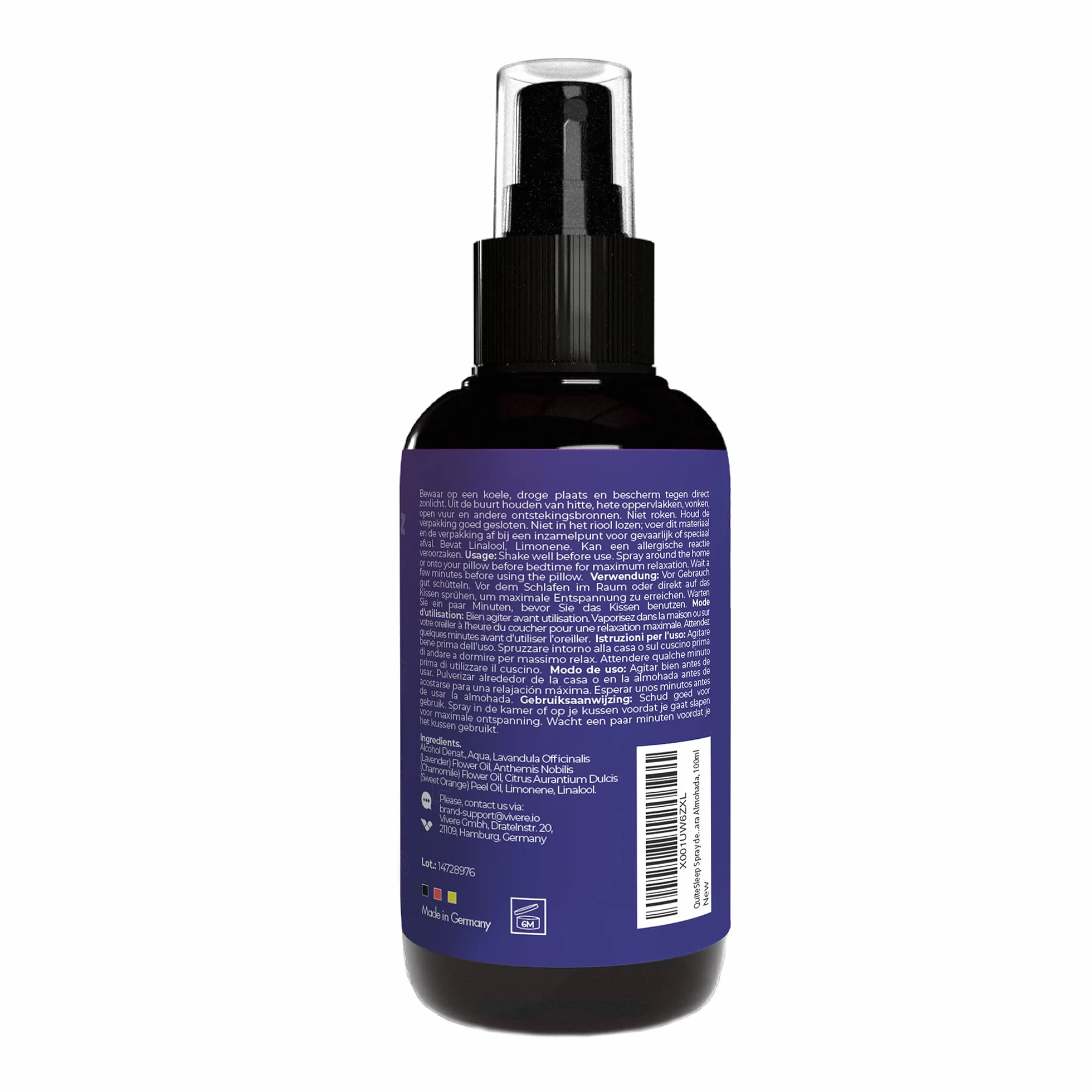środek do spania I 100 ml lawendowy spray na noc I olejek lawendowy do dobrego snu I naturalna alternatywa dla pigułek i środków do spania I odpowiedni również dla dzieci