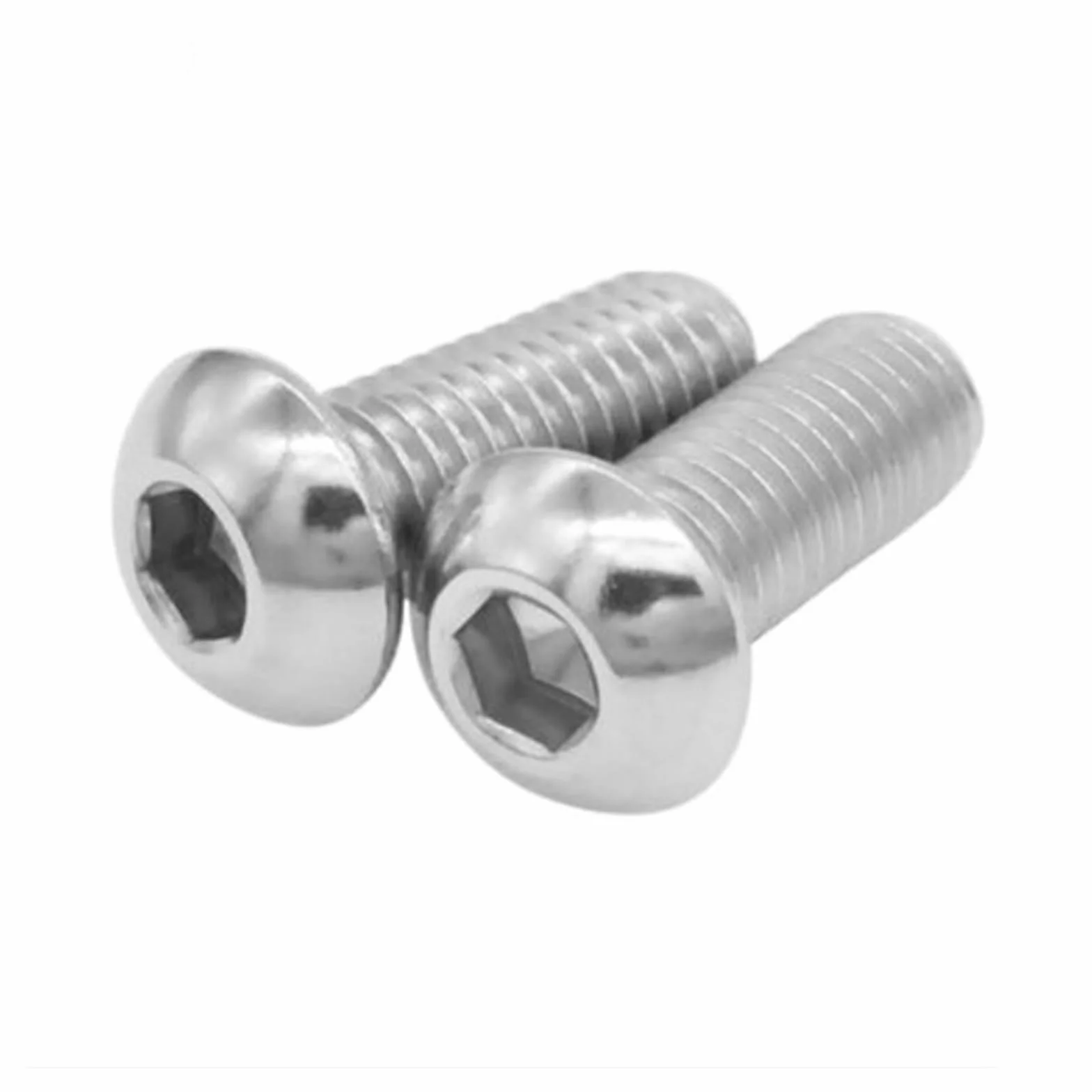 5-50PCS M6 304 A2-70 Stainless Steel Grade10.9 Black Allen Hex Socket Button Head Screw (Color : 304, Size : 16MM_M6 10PCS)