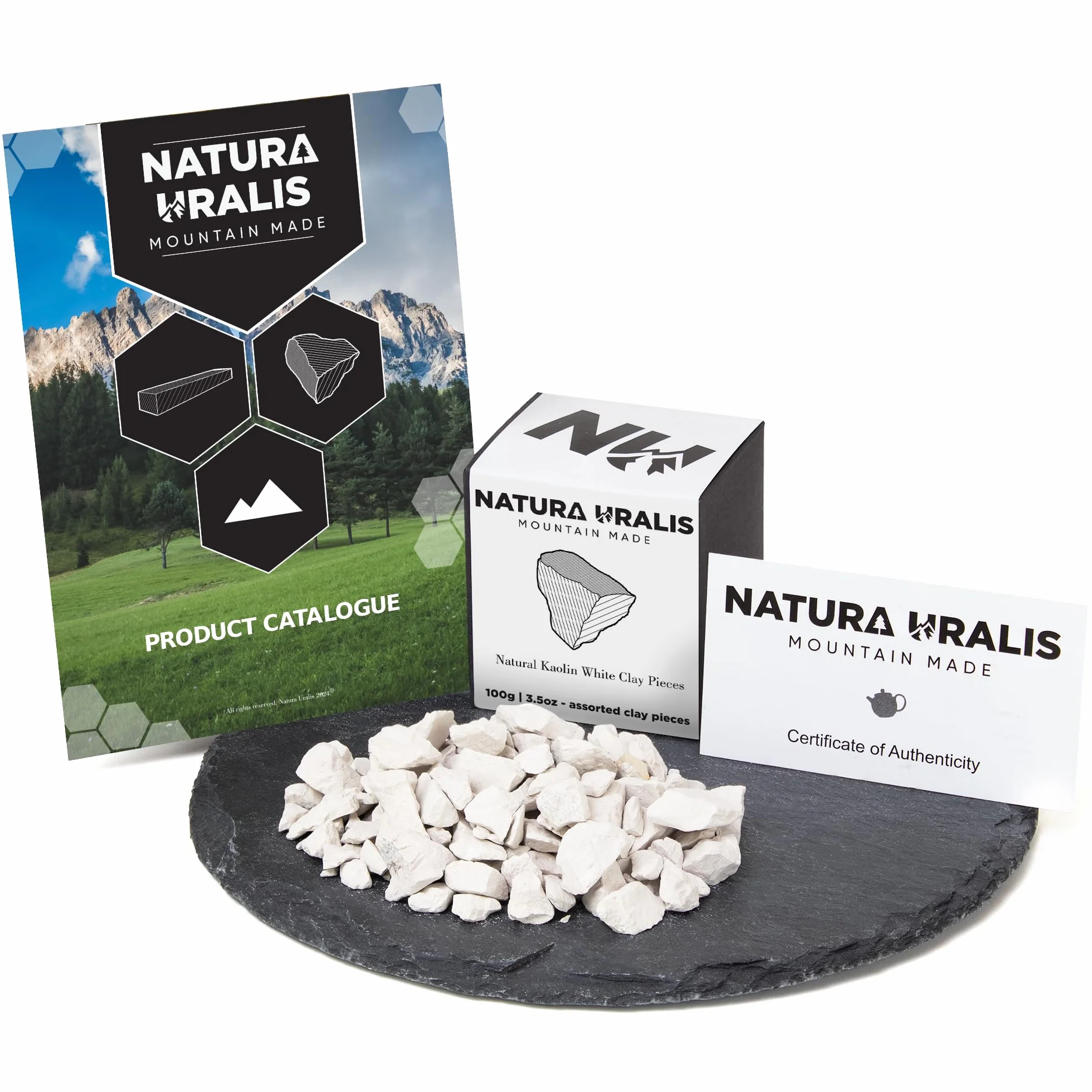 Natura Uralis Kaolinowa Biała Glina 100g Naturalna Biała Glina ASMR