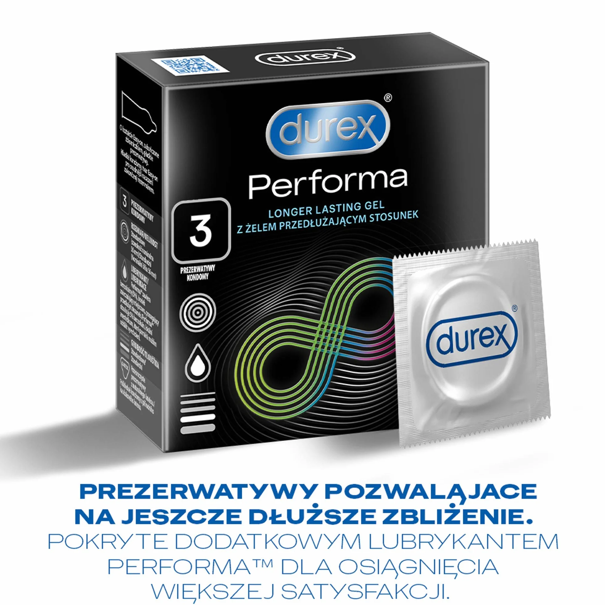 Durex Performa Prezerwatywy z lubrykantem 3 szt.