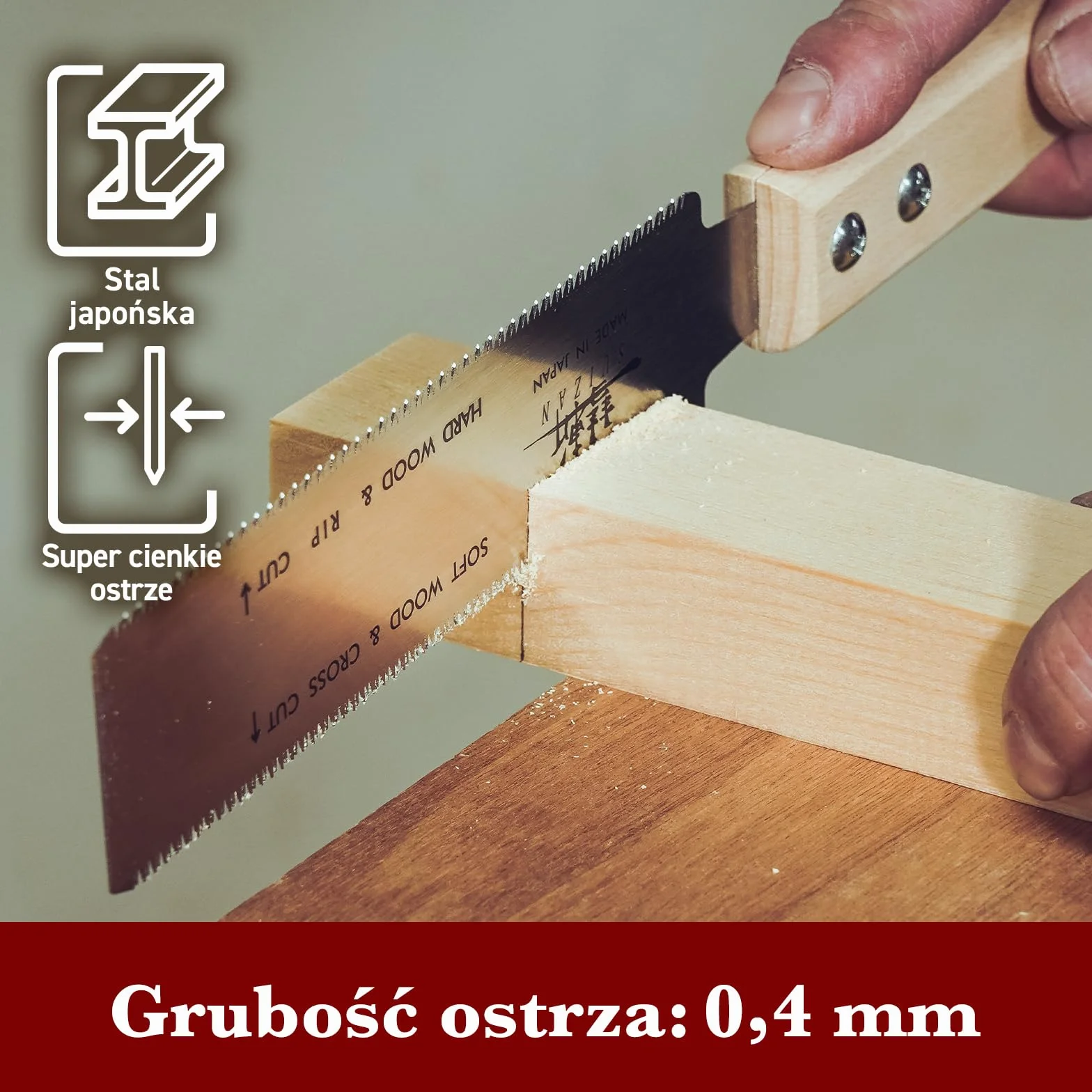 SUIZAN Ryoba Japońska piła ręczna dwustronna 150mm - Profesjonalne narzędzia do obróbki drewna
