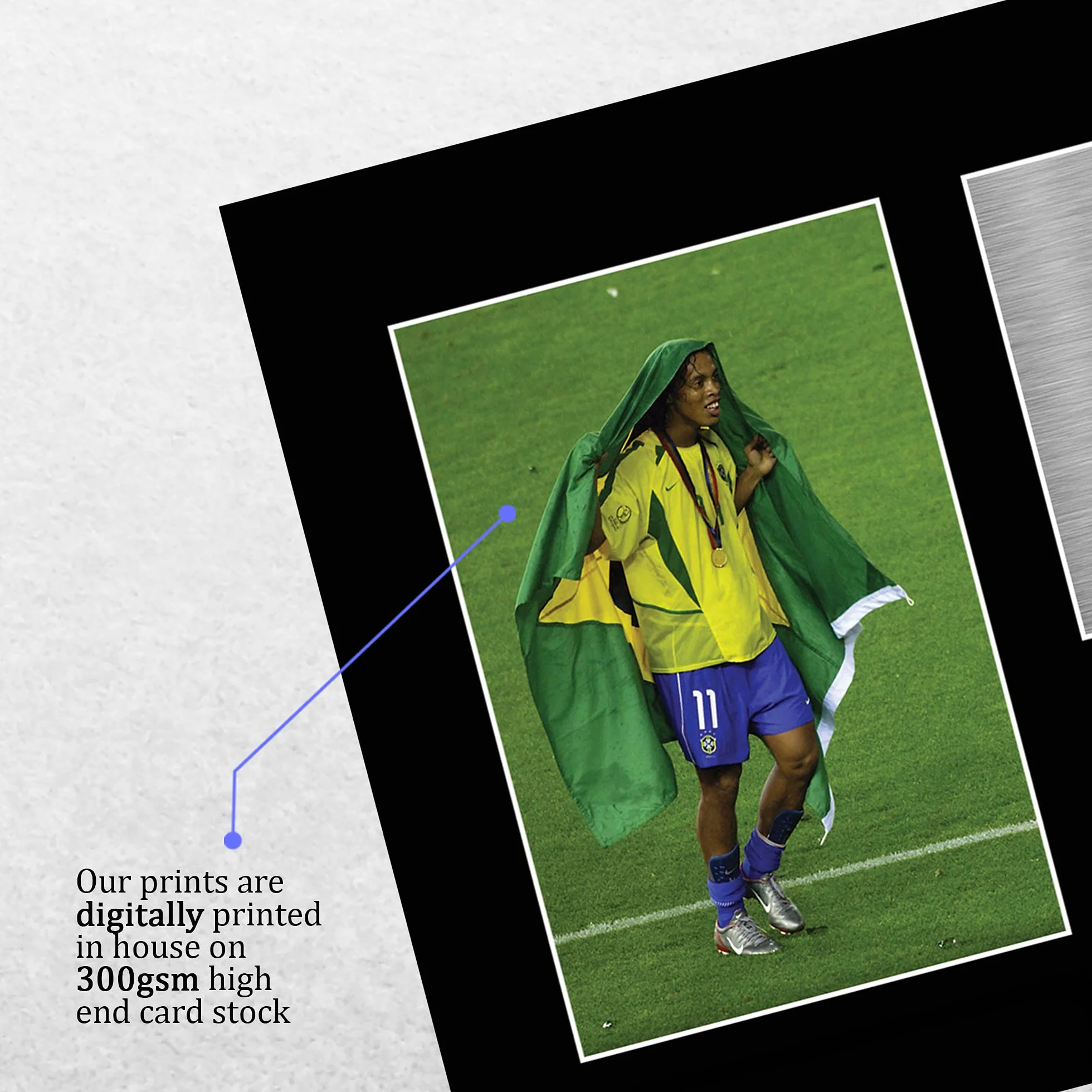 HWC Trading Ronaldinho prezent podpisany A4 nadruk autograf brazylijski prezenty zdjęcie