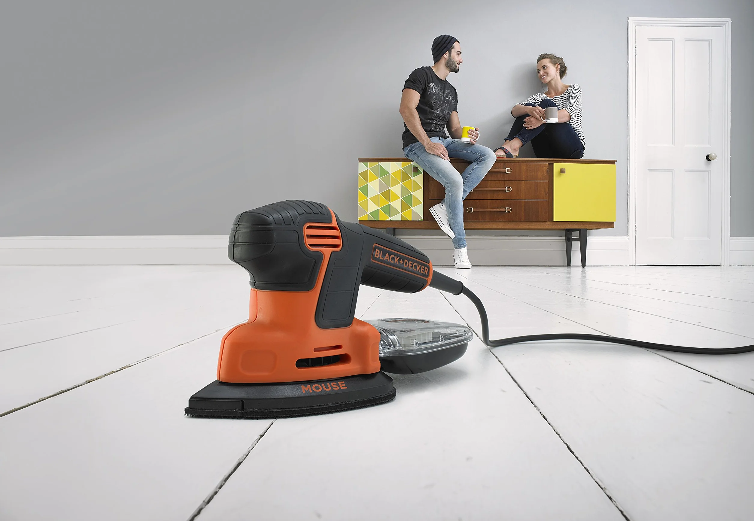 BLACK+DECKER Mouse Szlifierka Trójkątna z Mikrofiltrem, 120 W, KA2000-QS