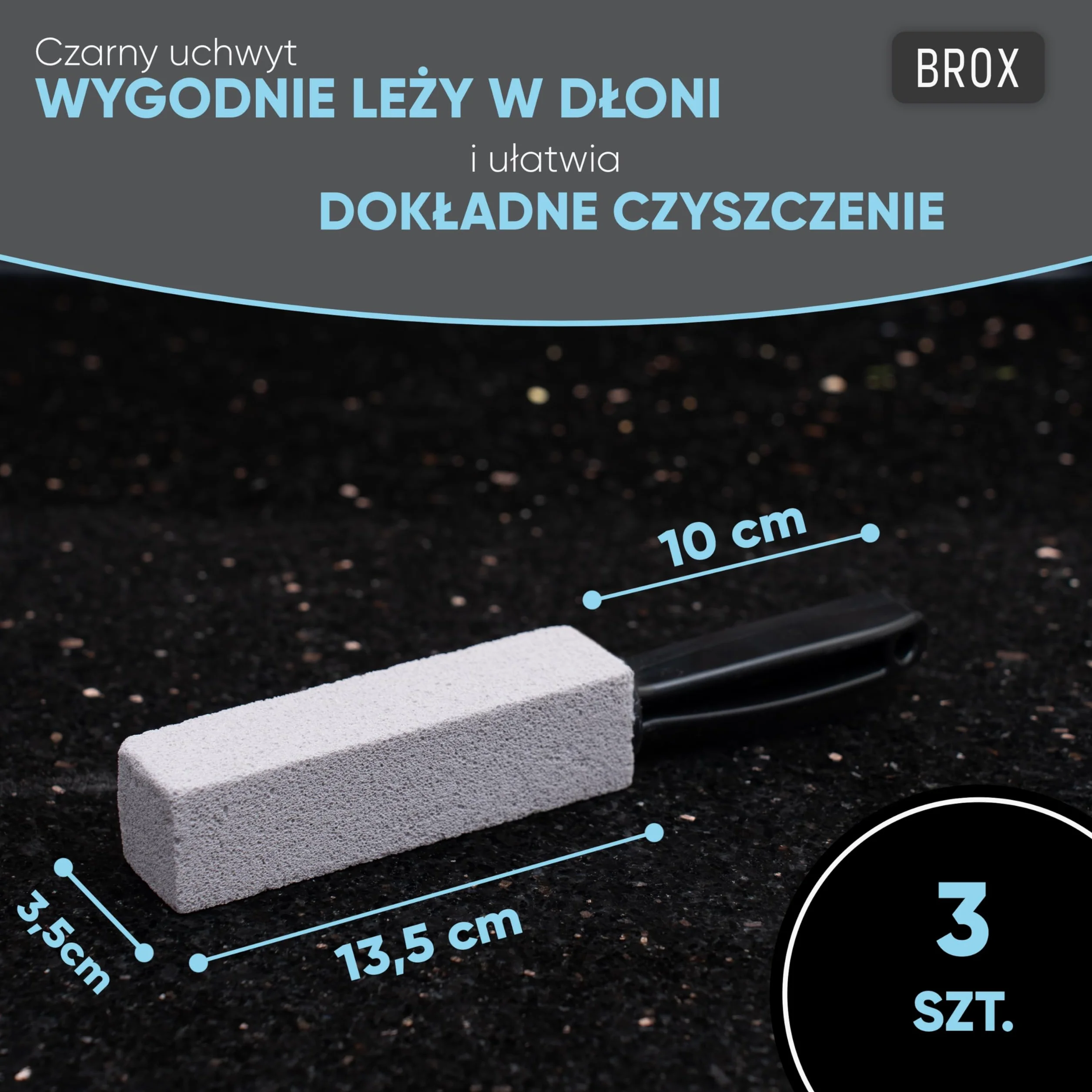 BROX® Bimsstein WC 3 sztuki – Środek do czyszczenia toalet przy uporczywym kamieniu moczowym i osadzie wapiennym – Kamień pumeksowy do toalety – Kamień do skutecznego czyszczenia
