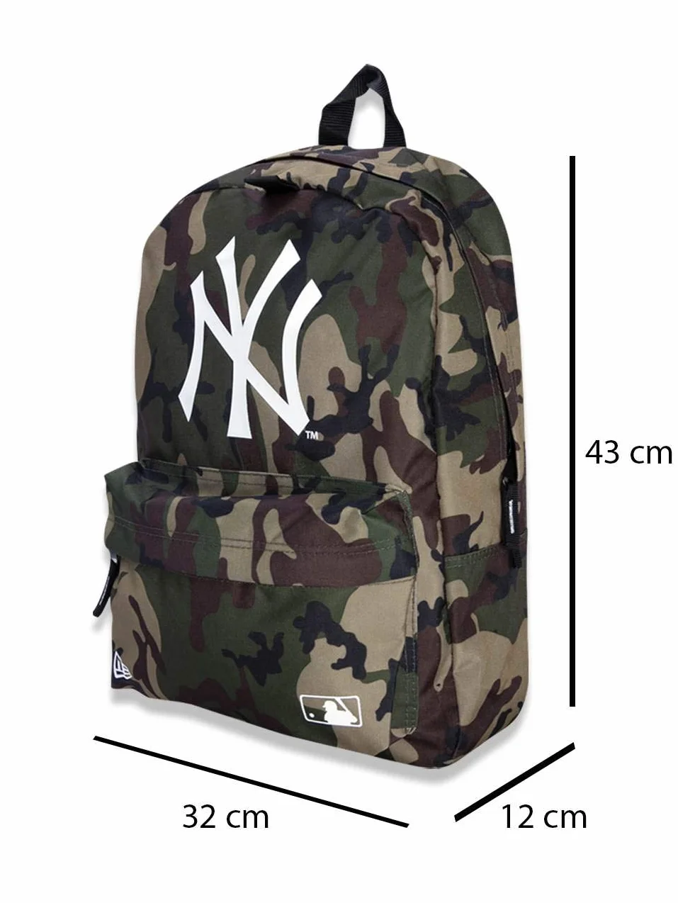 New Era Męski plecak MLB Stadium New York Yankees Woodland Camo, zielony M, jeden rozmiar, Zielony Med, rozmiar uniwersalny