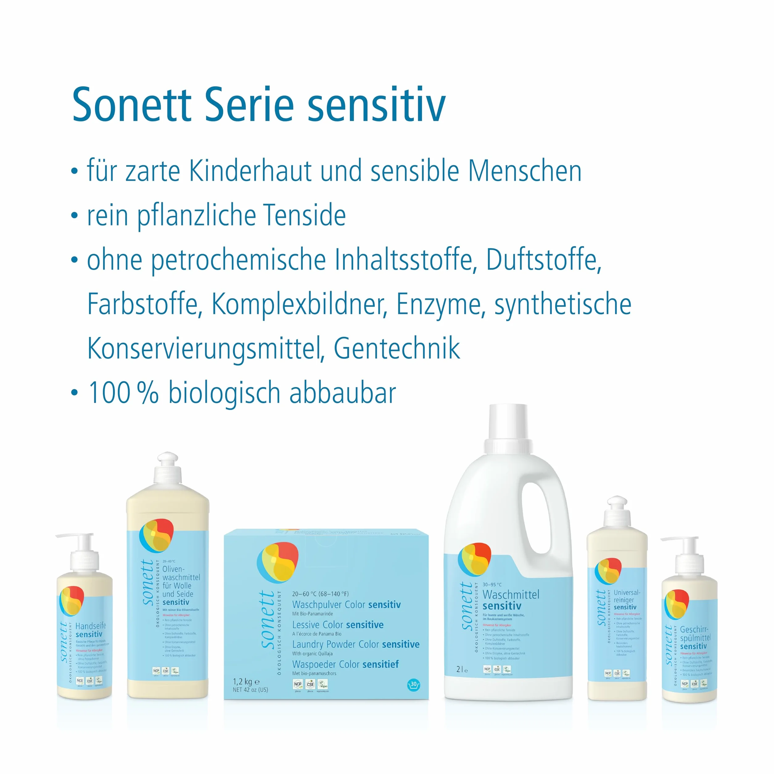 Wrażliwy detergent do mycia naczyń: Do mycia naczyń ręcznych, czysto roślinne środki powierzchniowo czynne
